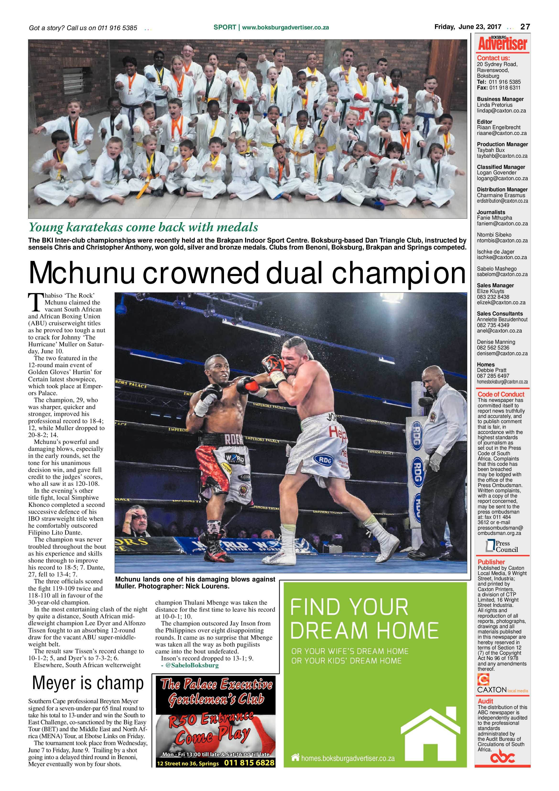 Boksburg Advertiser 20 June 2017 page 27