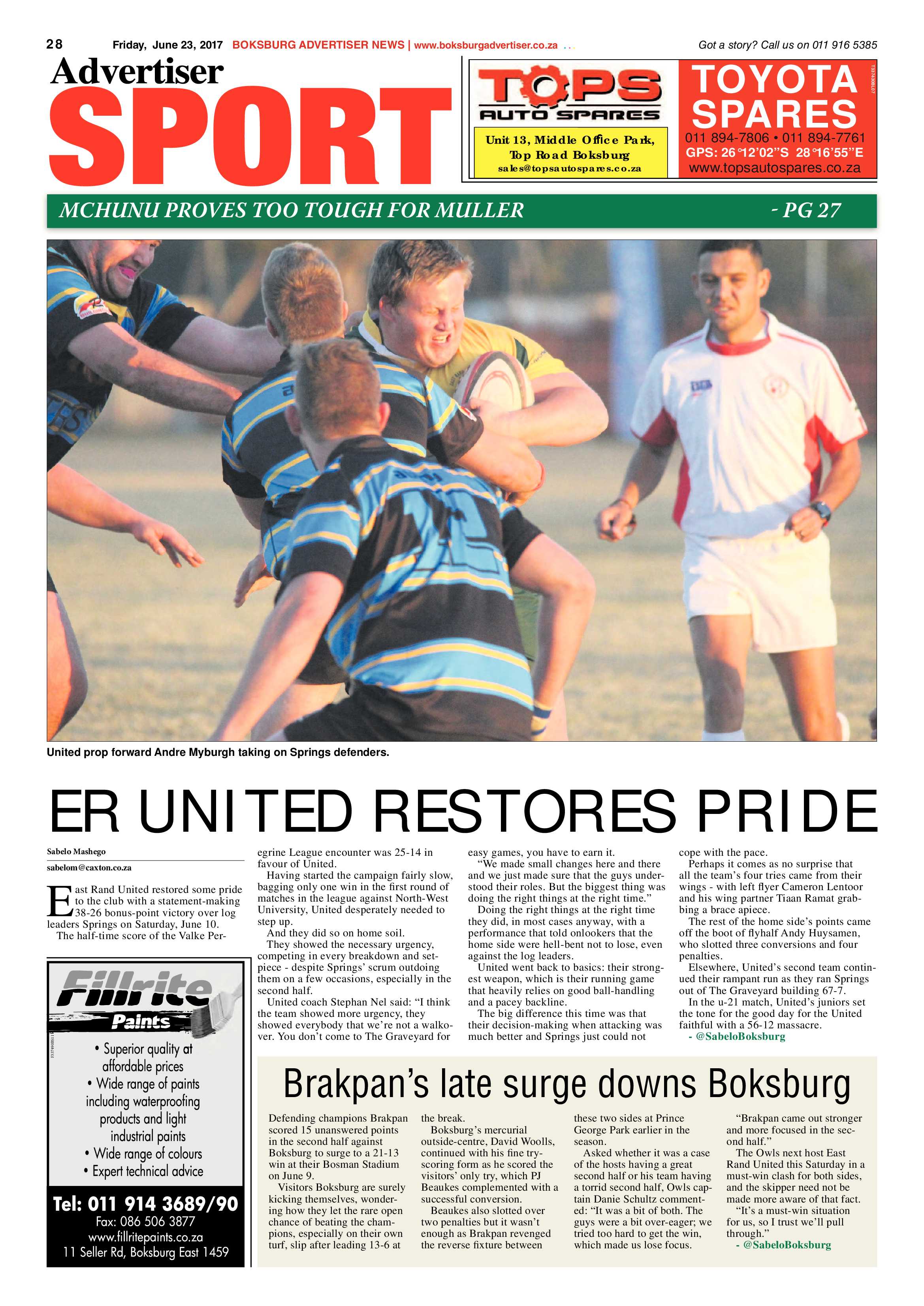 Boksburg Advertiser 20 June 2017 page 28