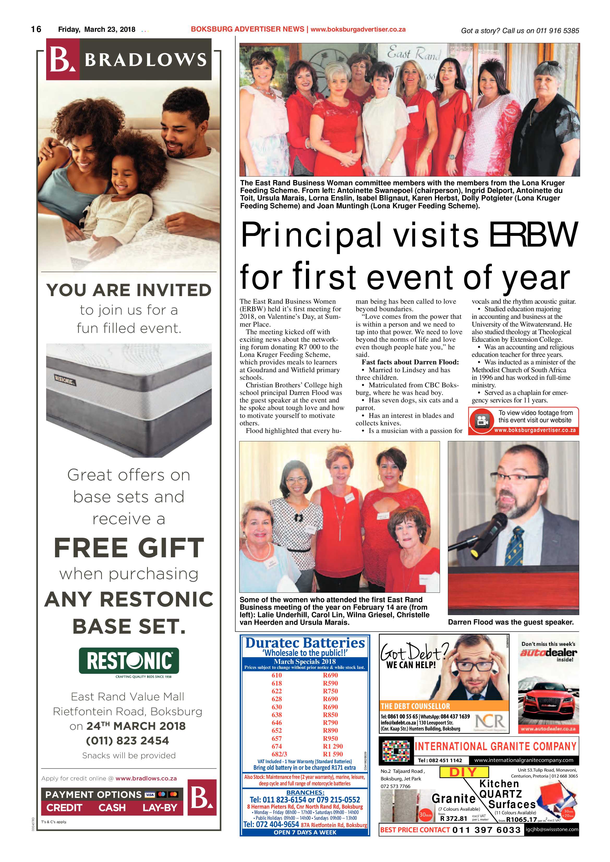 Boksburg Advertiser 20 March 2018 page 16