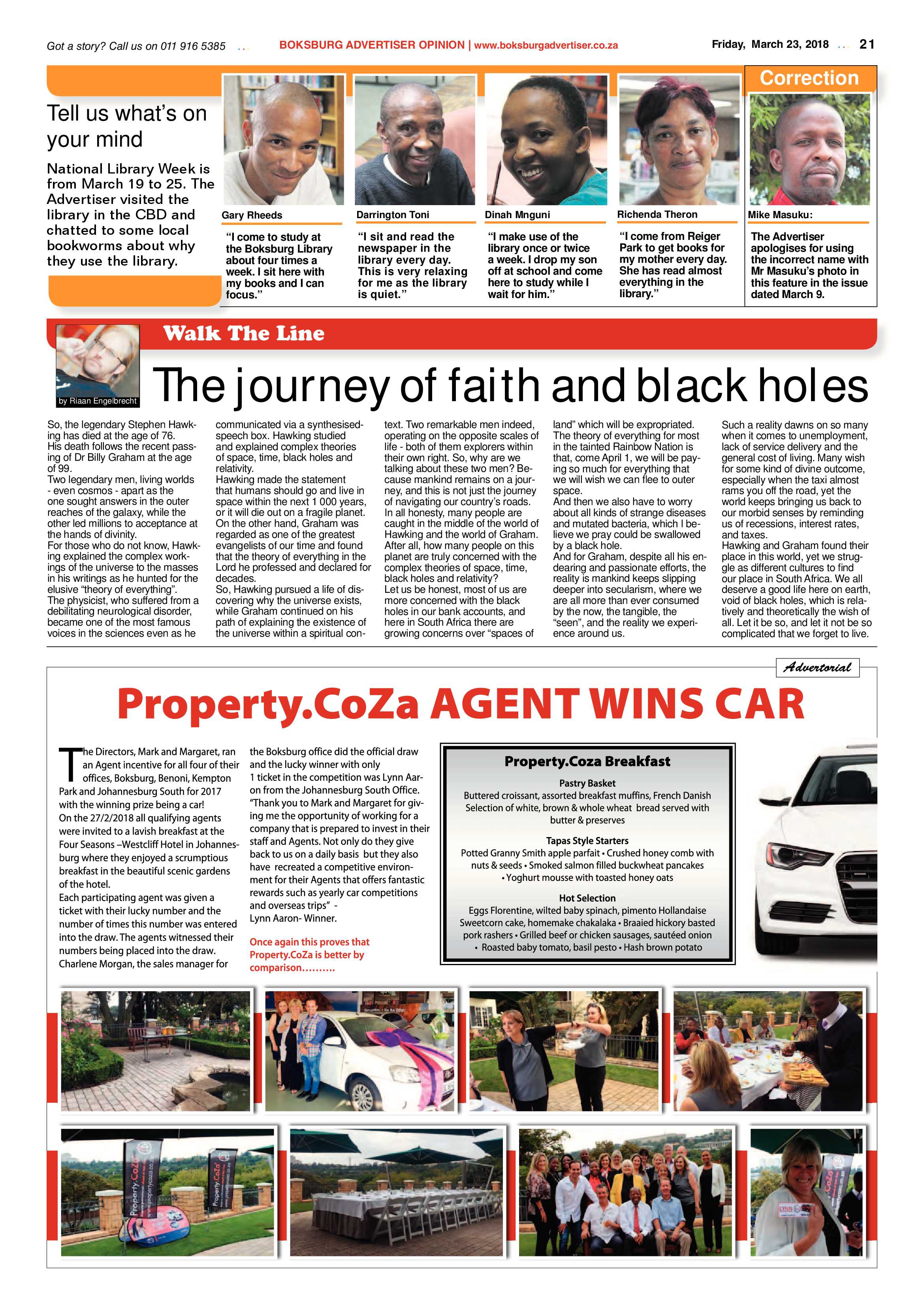 Boksburg Advertiser 20 March 2018 page 21