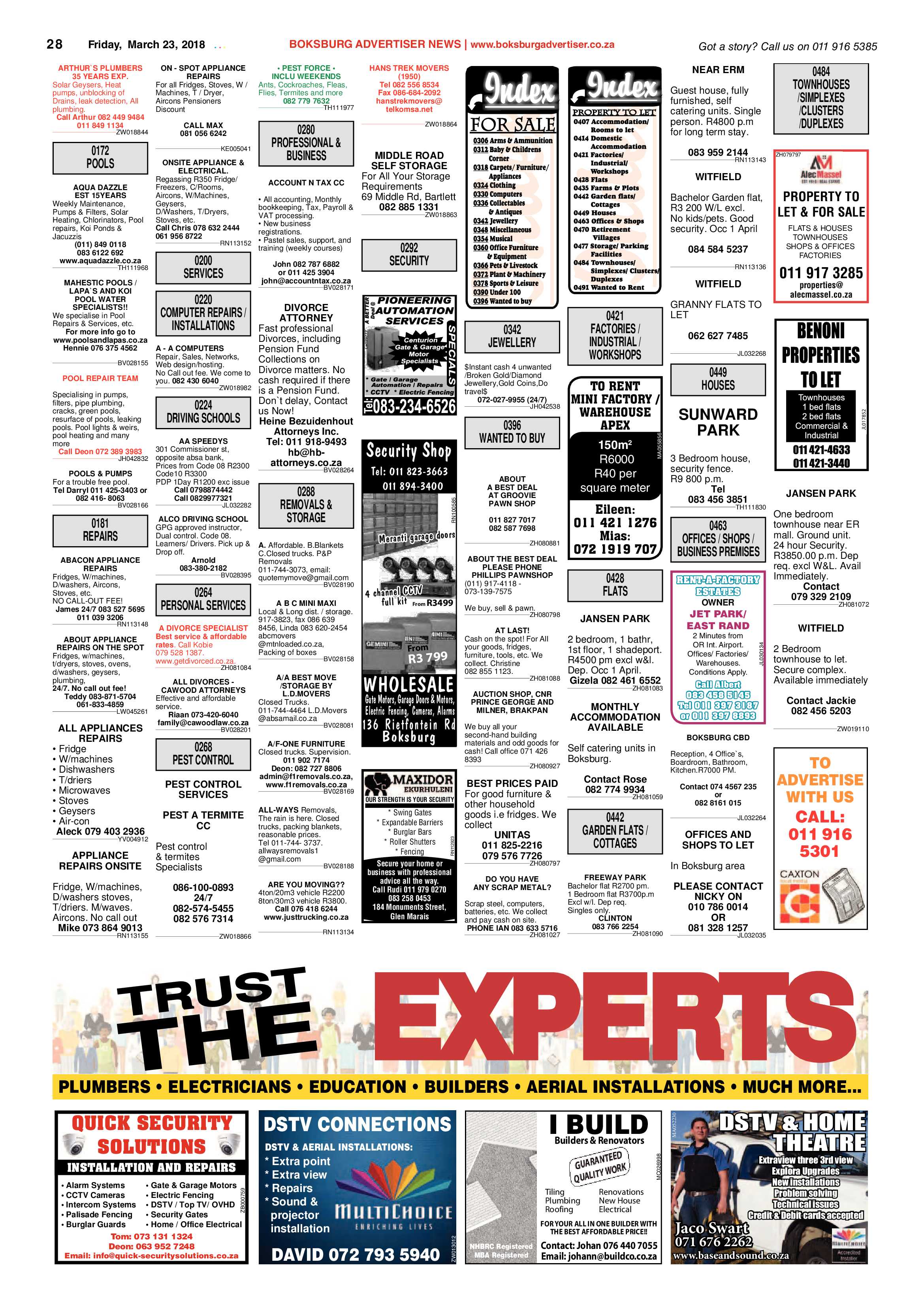 Boksburg Advertiser 20 March 2018 page 28