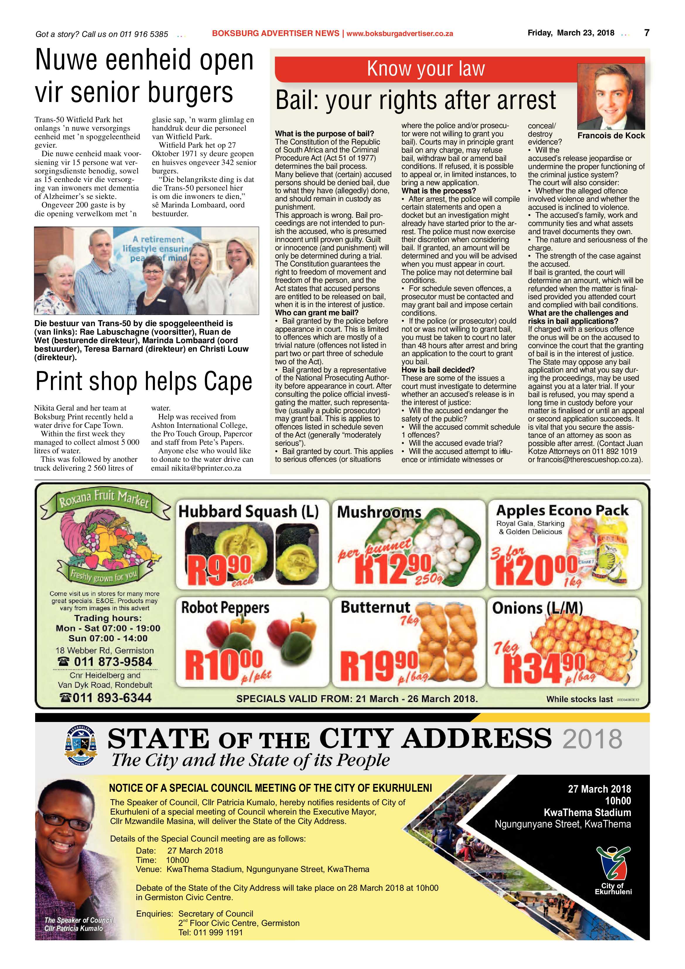 Boksburg Advertiser 20 March 2018 page 7