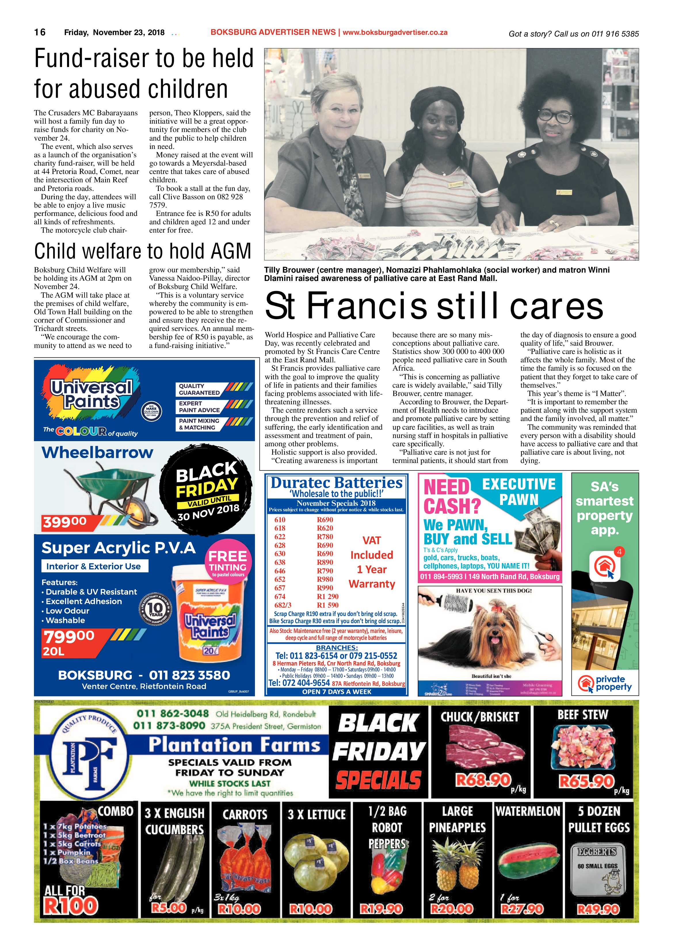 Boksburg Advertiser 20 November 2018 page 16
