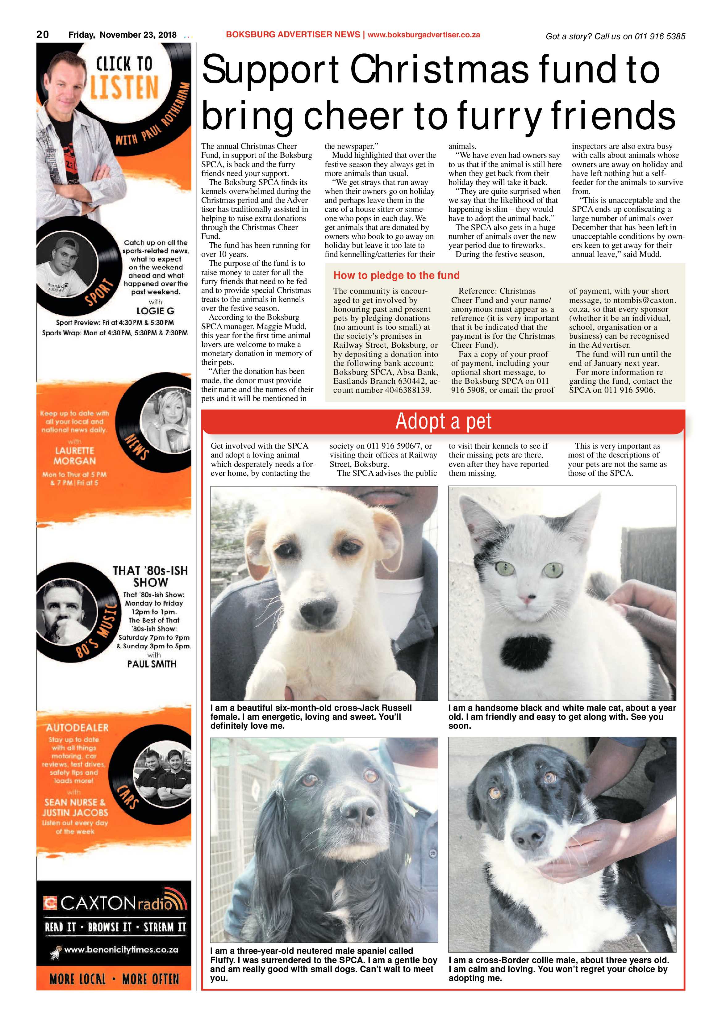 Boksburg Advertiser 20 November 2018 page 20