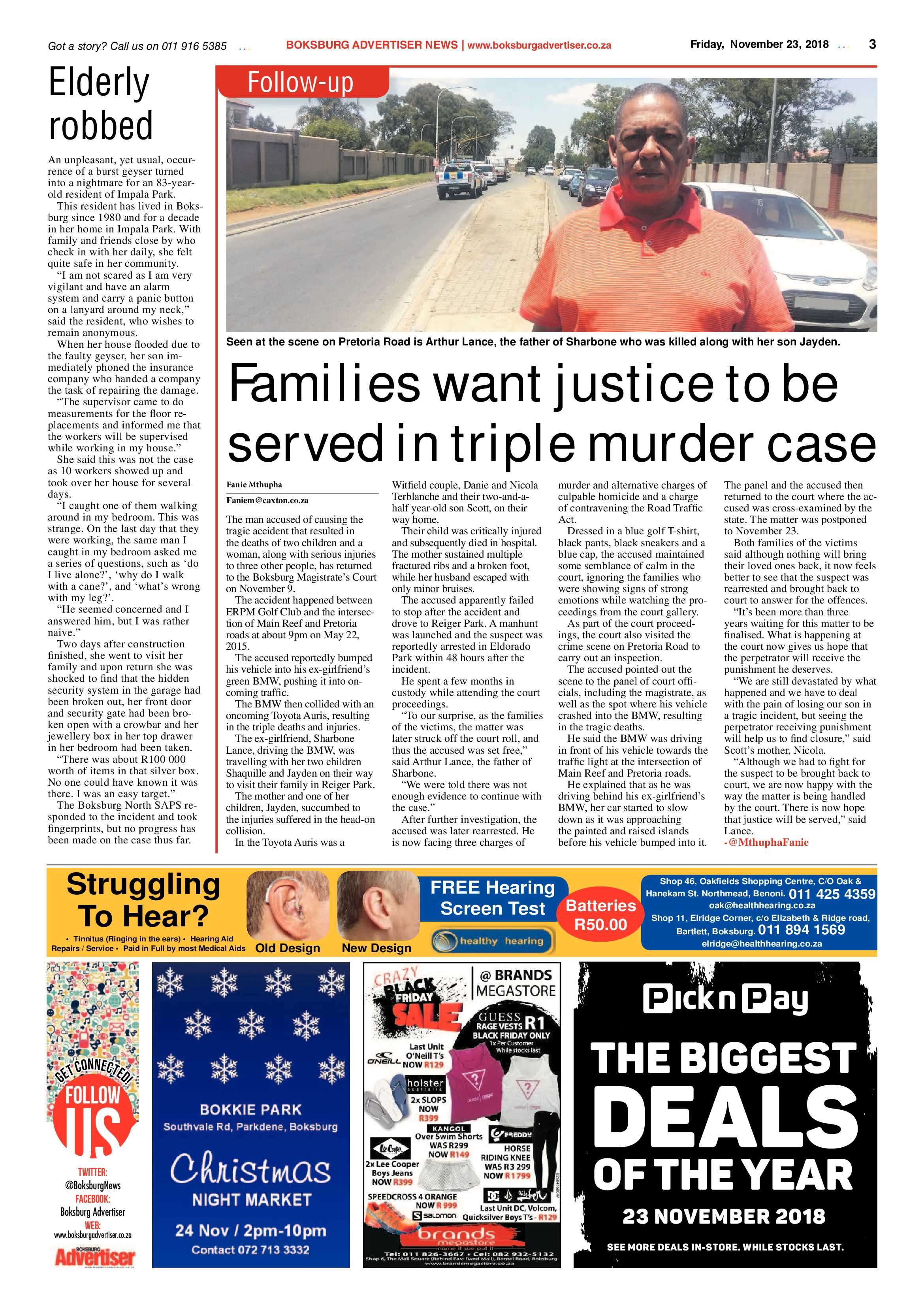 Boksburg Advertiser 20 November 2018 page 3