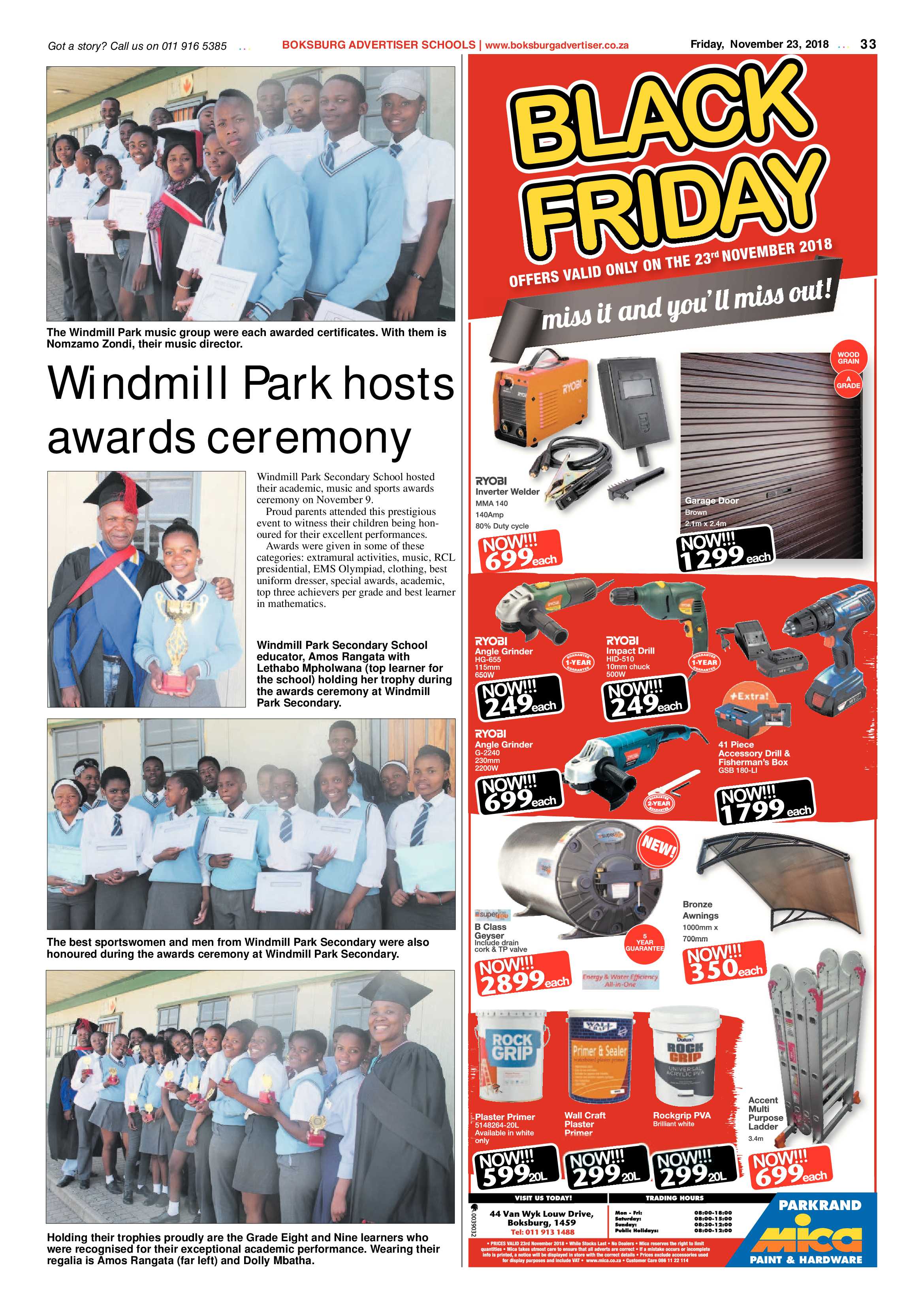Boksburg Advertiser 20 November 2018 page 33
