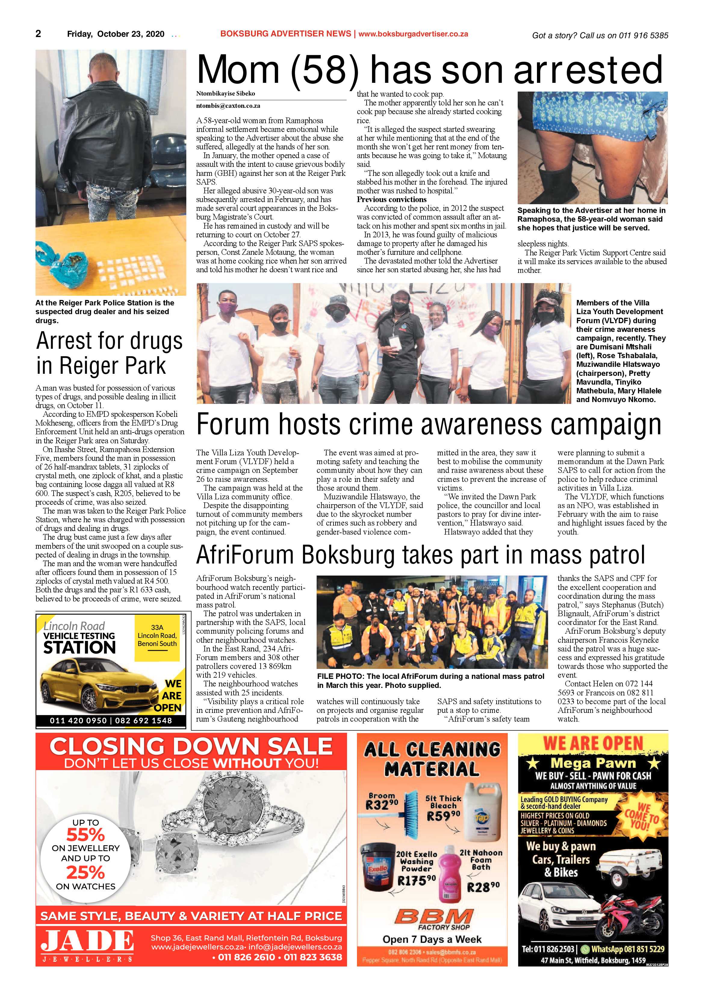 Boksburg Advertiser 20 October 2020 page 2
