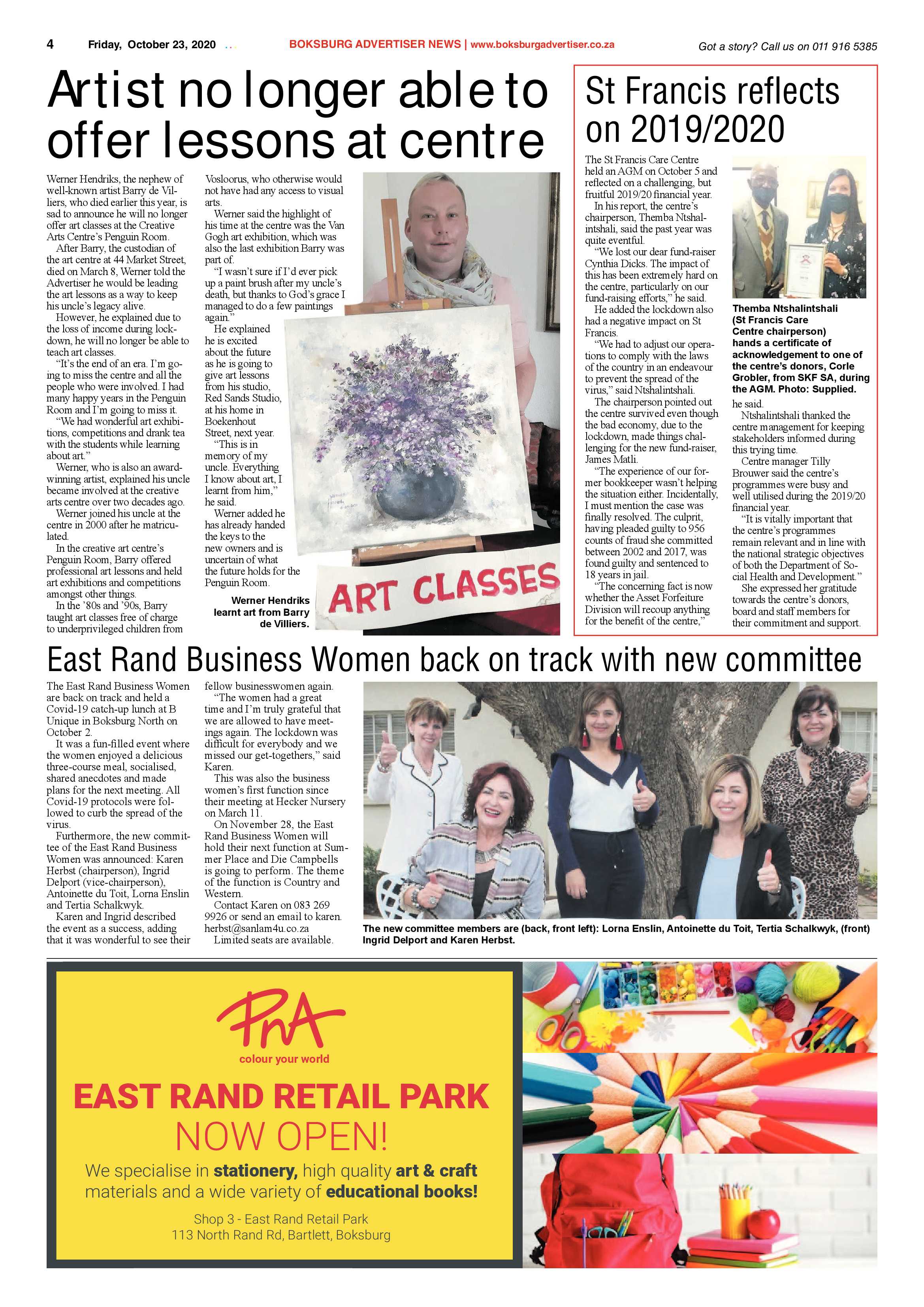 Boksburg Advertiser 20 October 2020 page 4