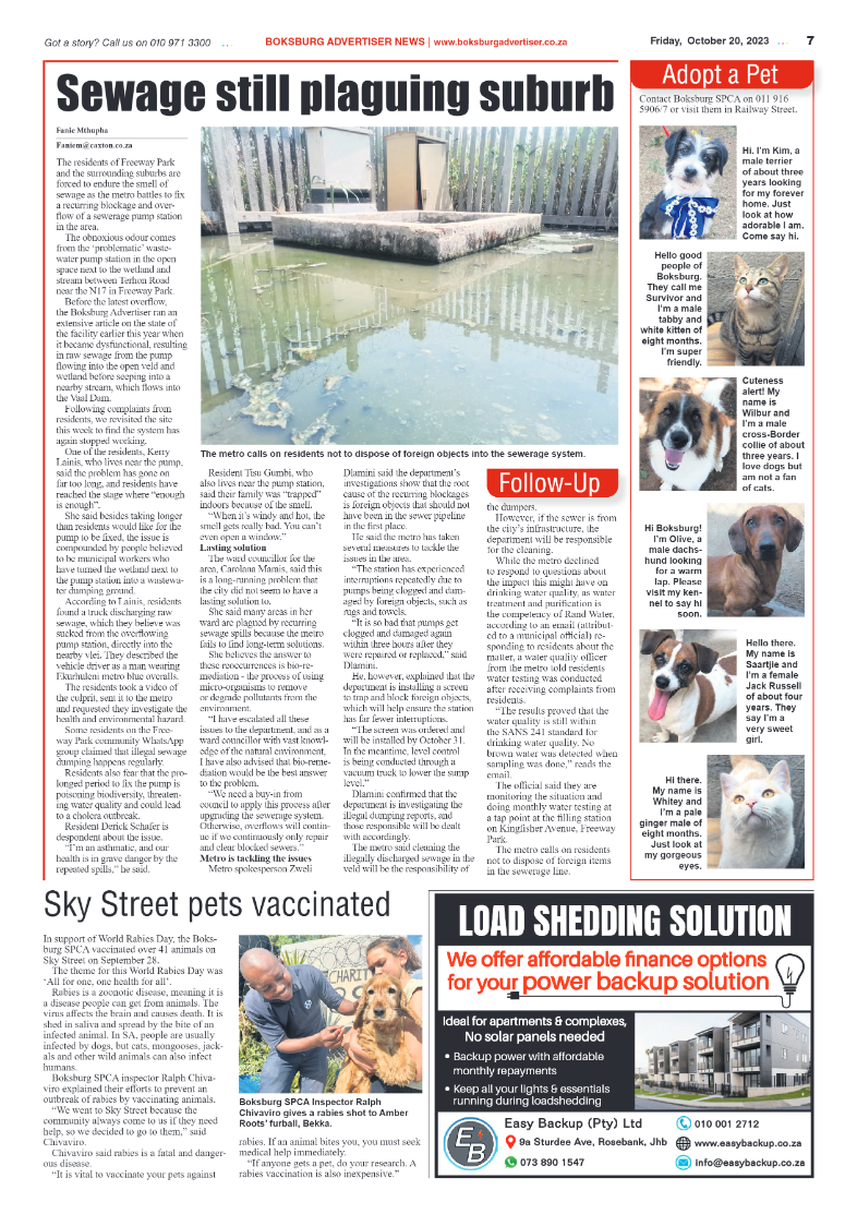 Boksburg Advertiser 20 October 2023 page 7