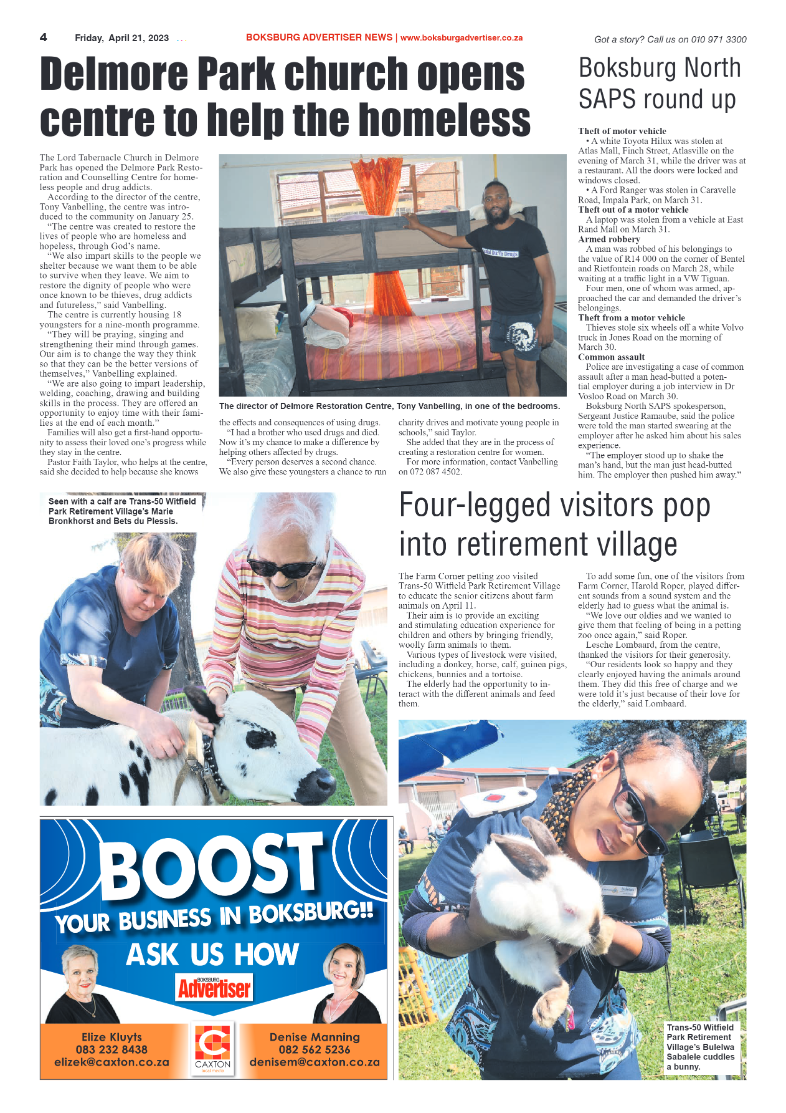 Boksburg Advertiser 21 April 2023 page 4