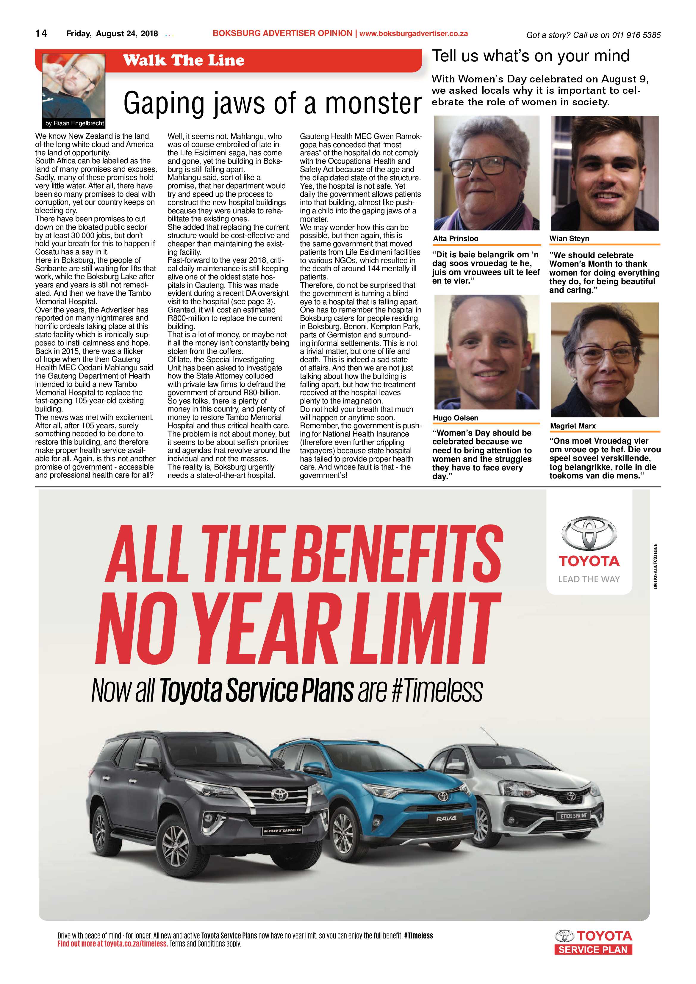 Boksburg Advertiser 21 August 2018 page 14