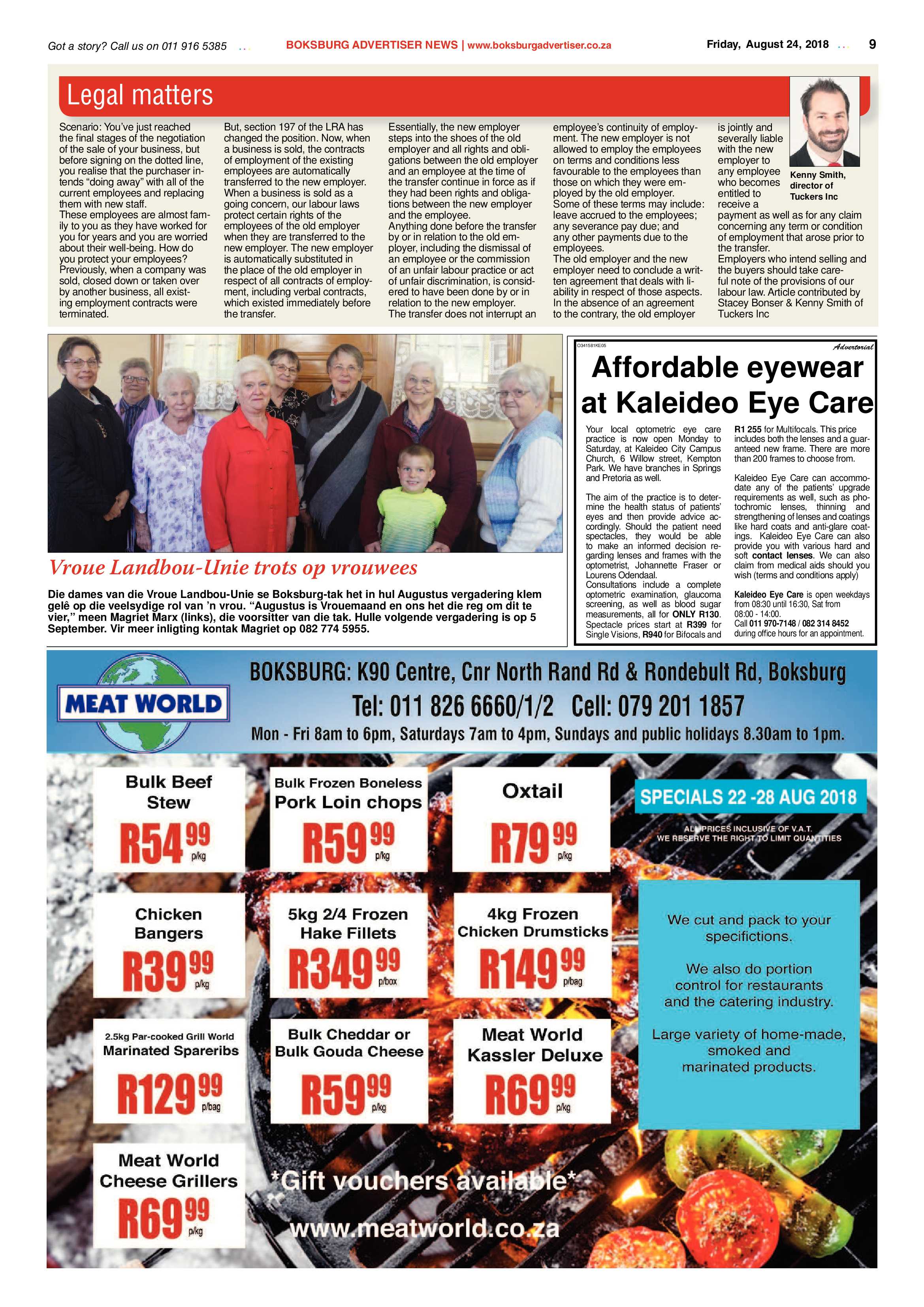 Boksburg Advertiser 21 August 2018 page 9