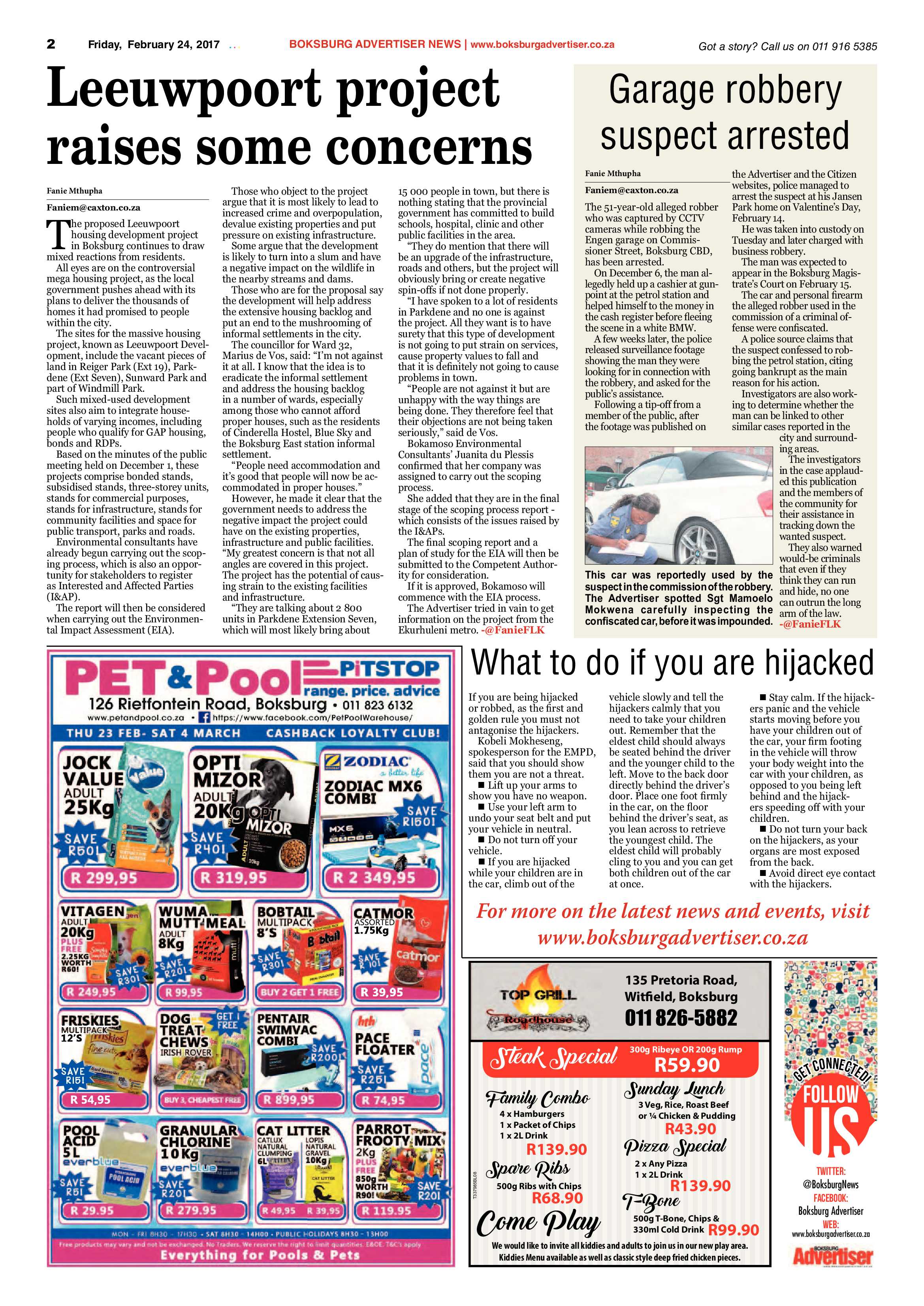 Boksburg Advertiser 21 February 2017 page 2