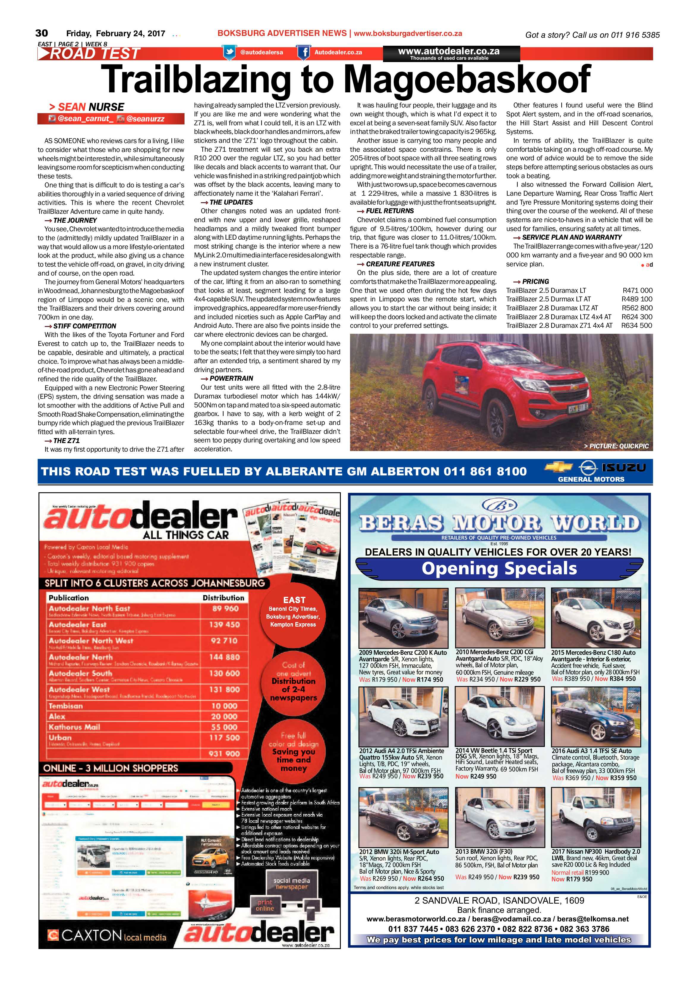 Boksburg Advertiser 21 February 2017 page 30