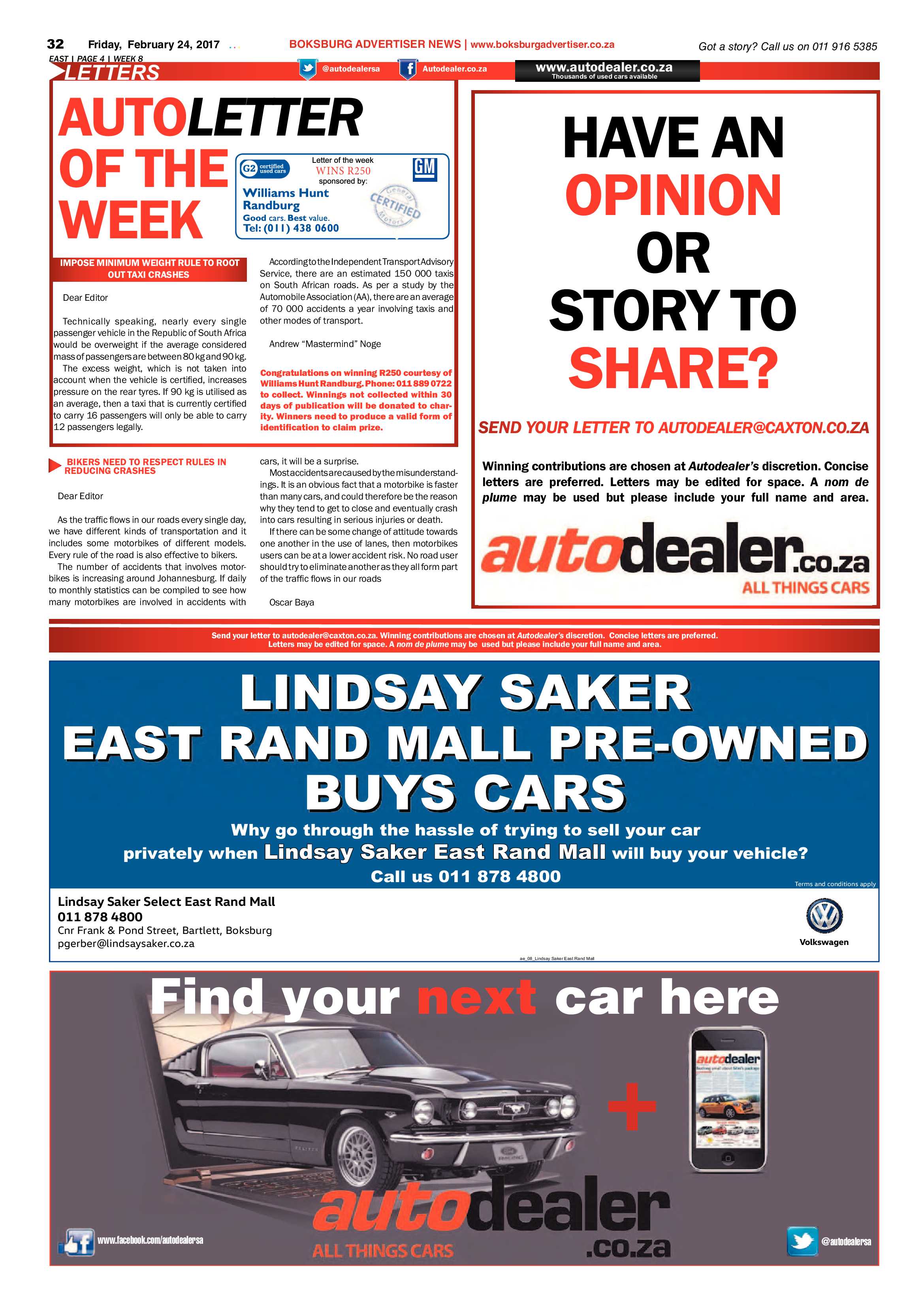 Boksburg Advertiser 21 February 2017 page 32