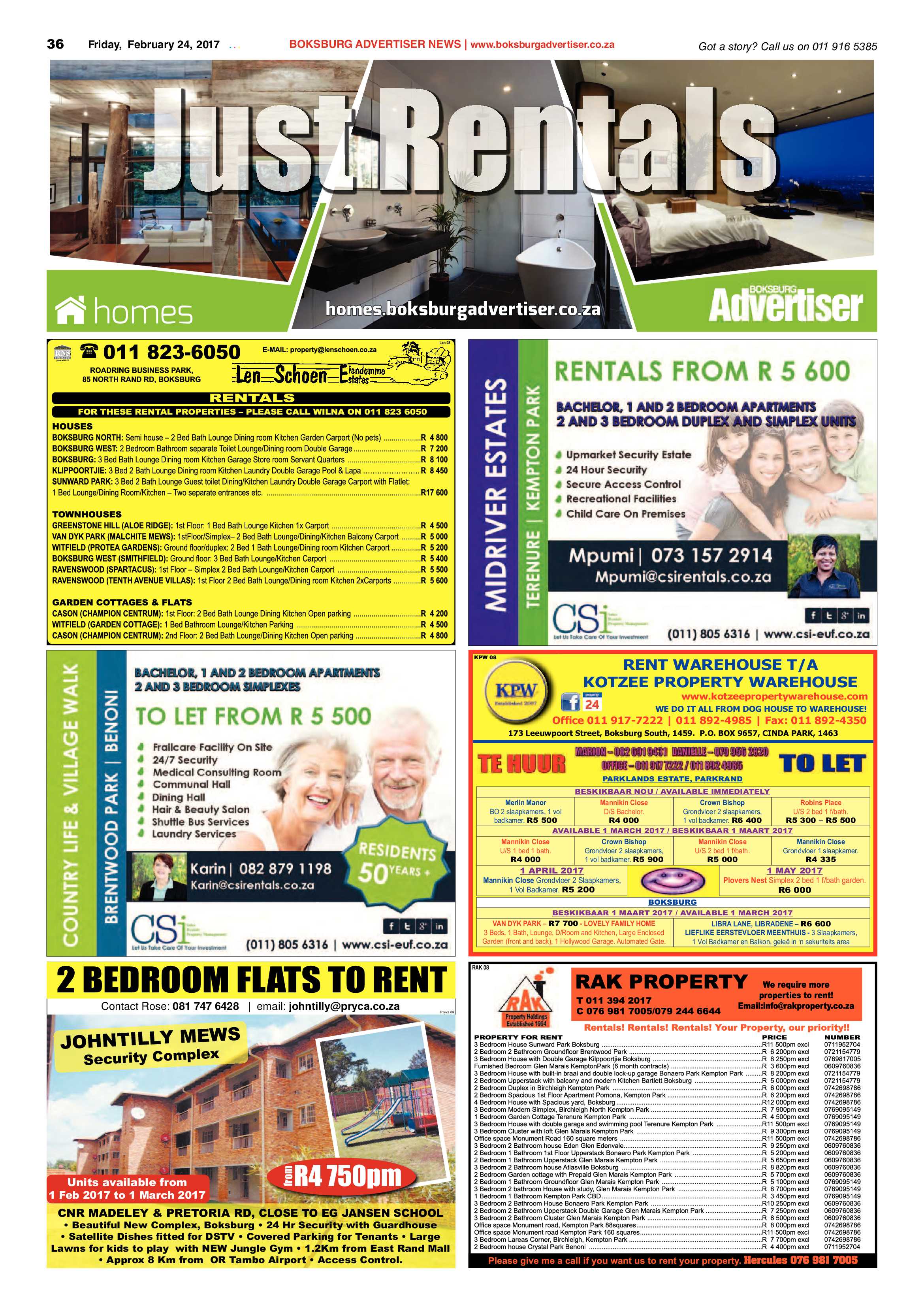 Boksburg Advertiser 21 February 2017 page 36