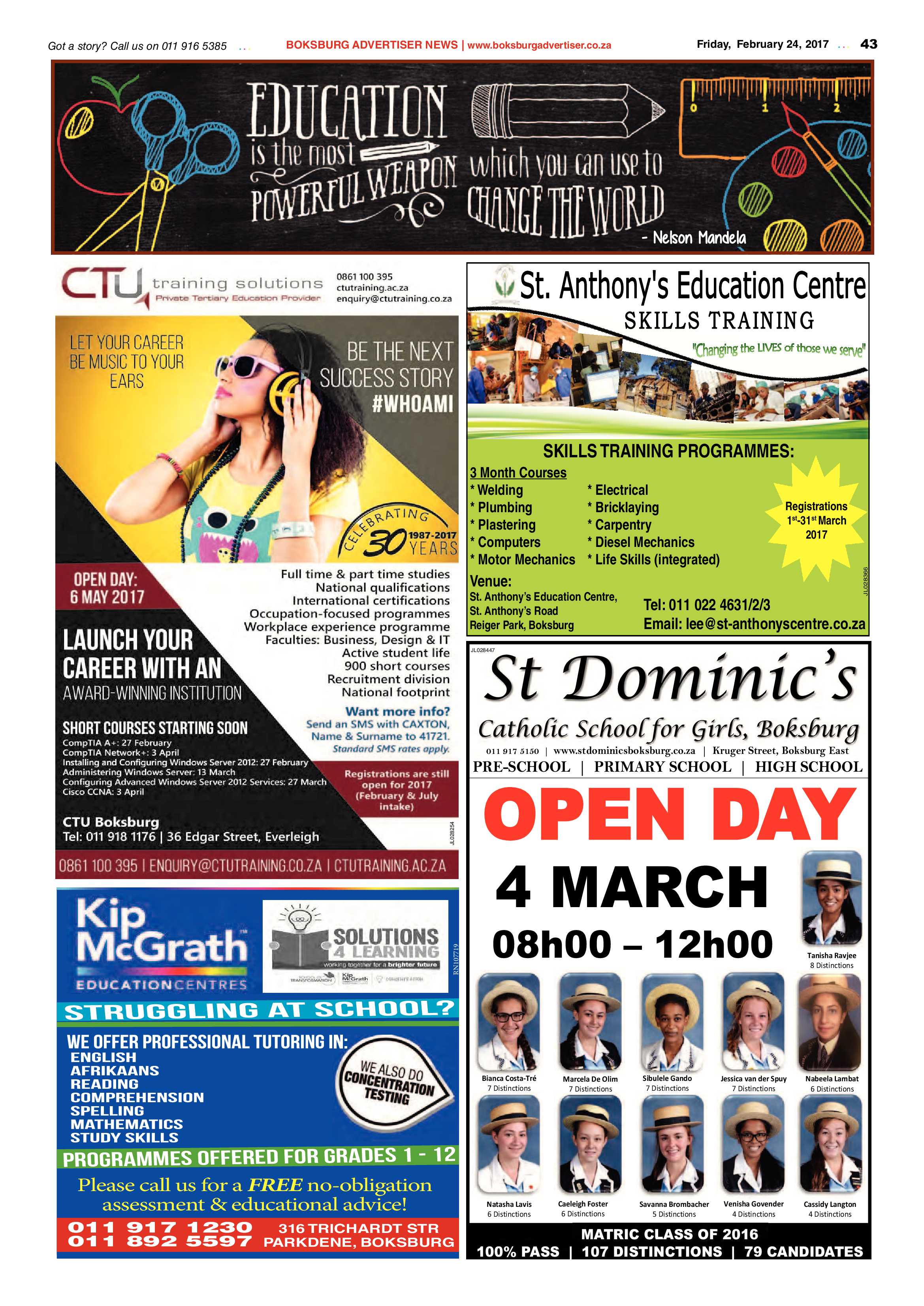 Boksburg Advertiser 21 February 2017 page 43