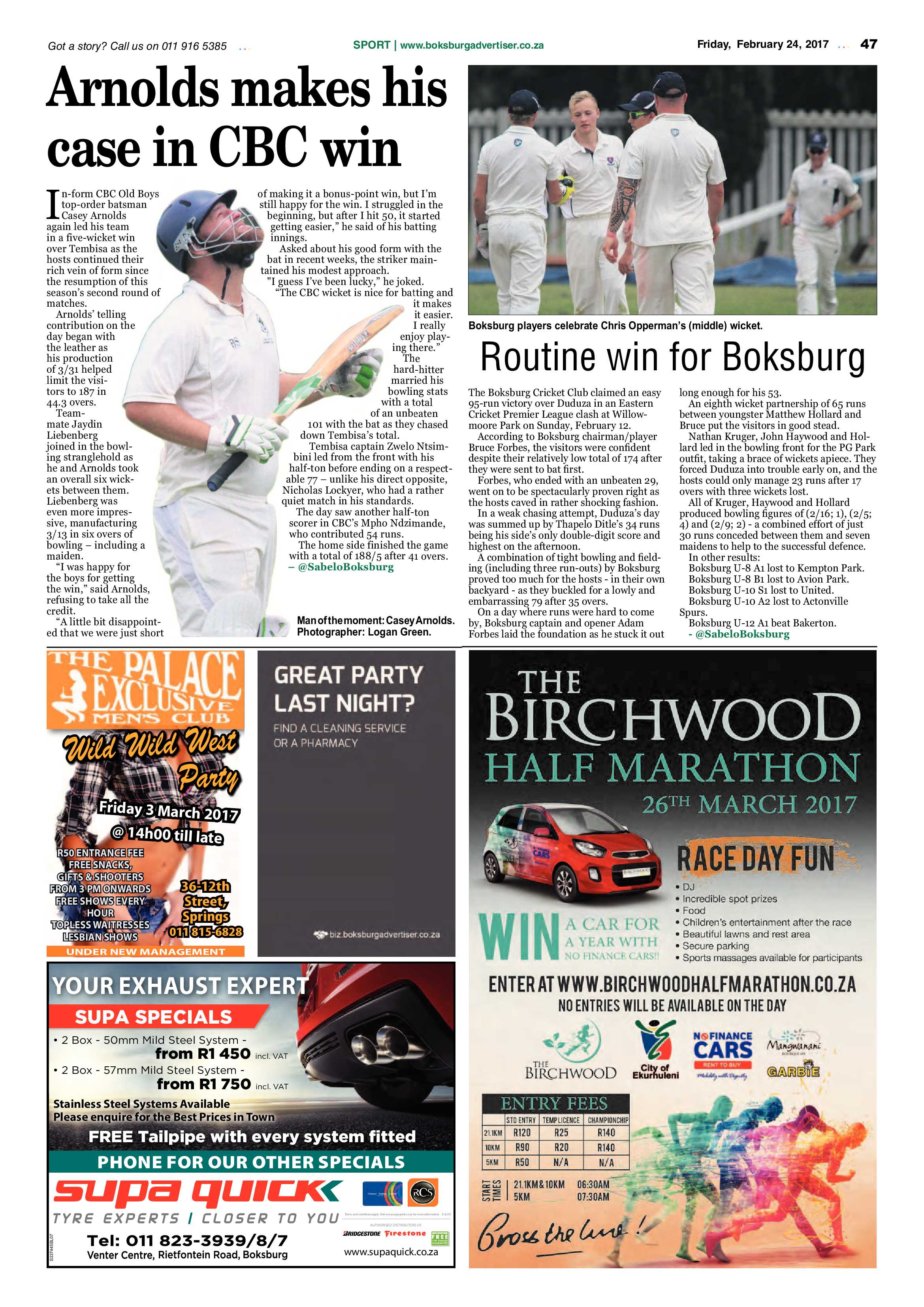 Boksburg Advertiser 21 February 2017 page 47