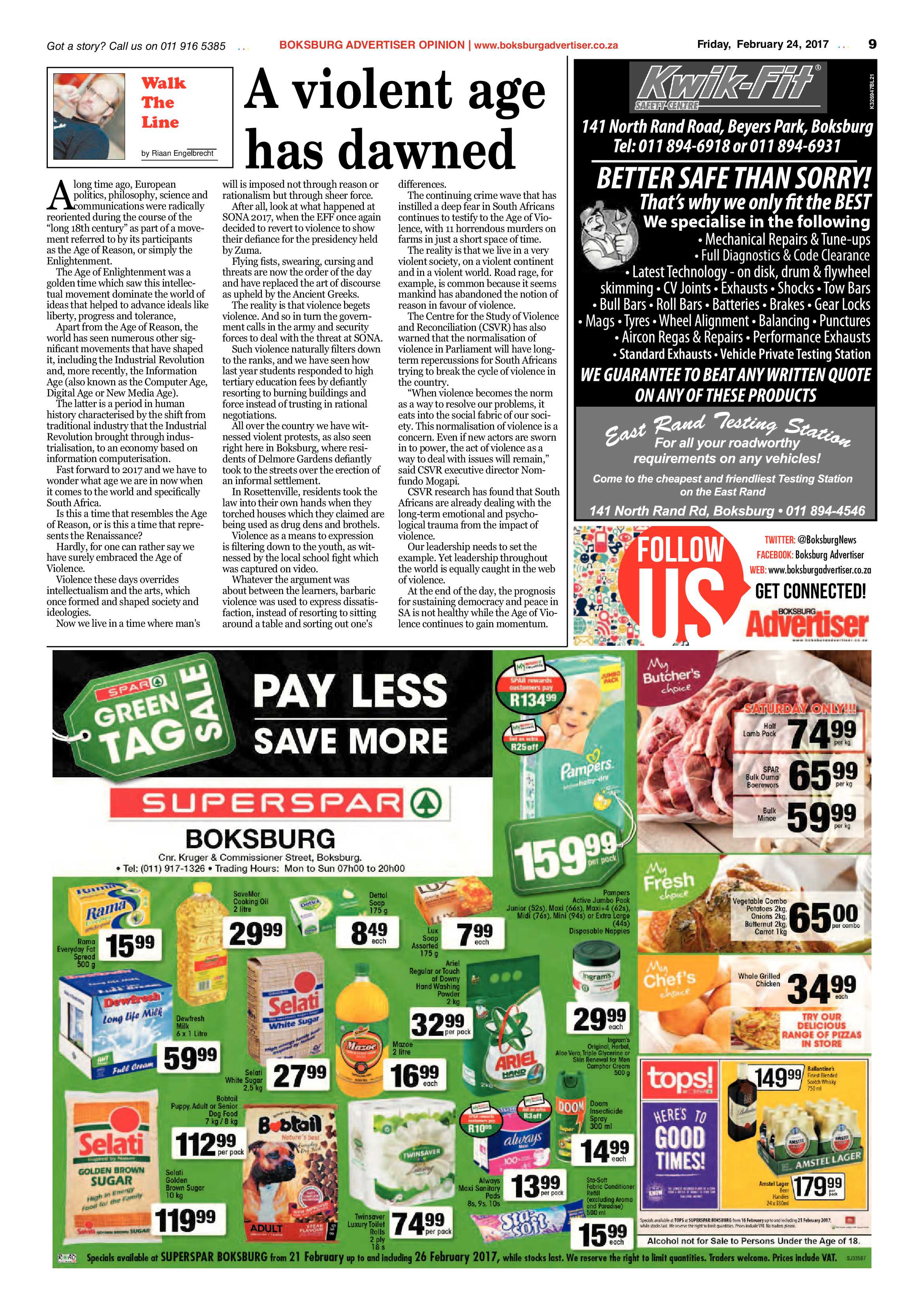 Boksburg Advertiser 21 February 2017 page 9