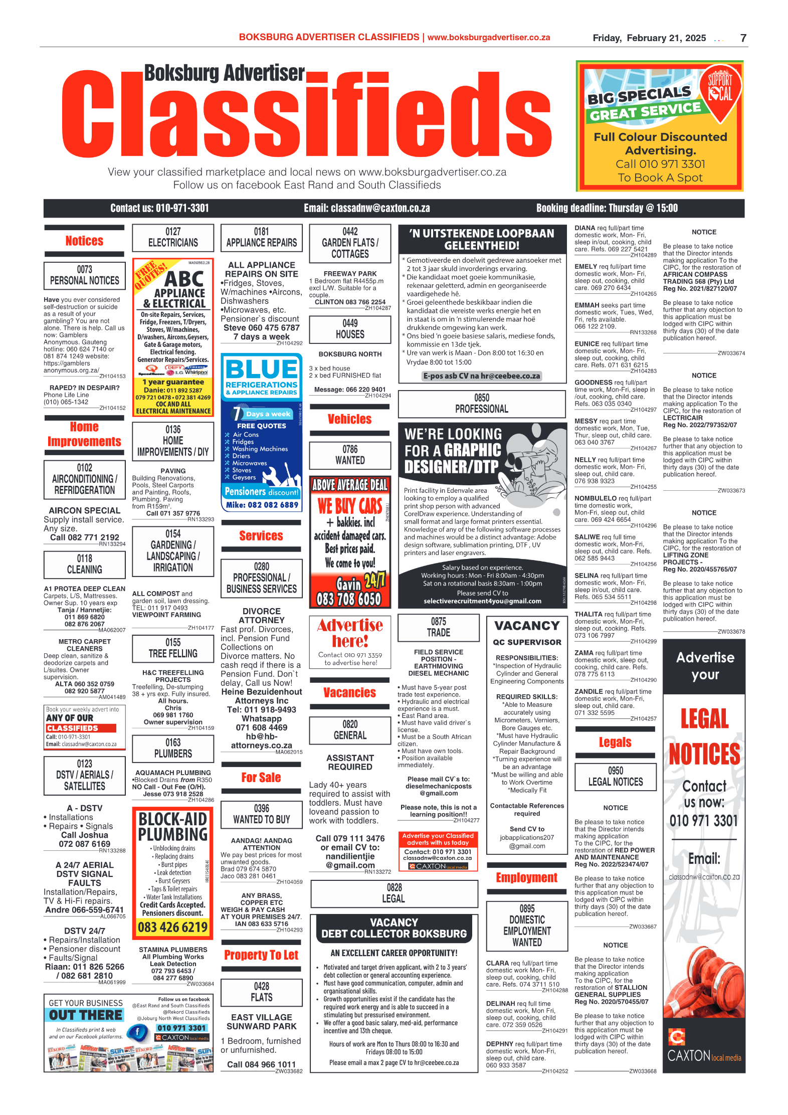 Boksburg Advertiser 21 February 2025 page 7