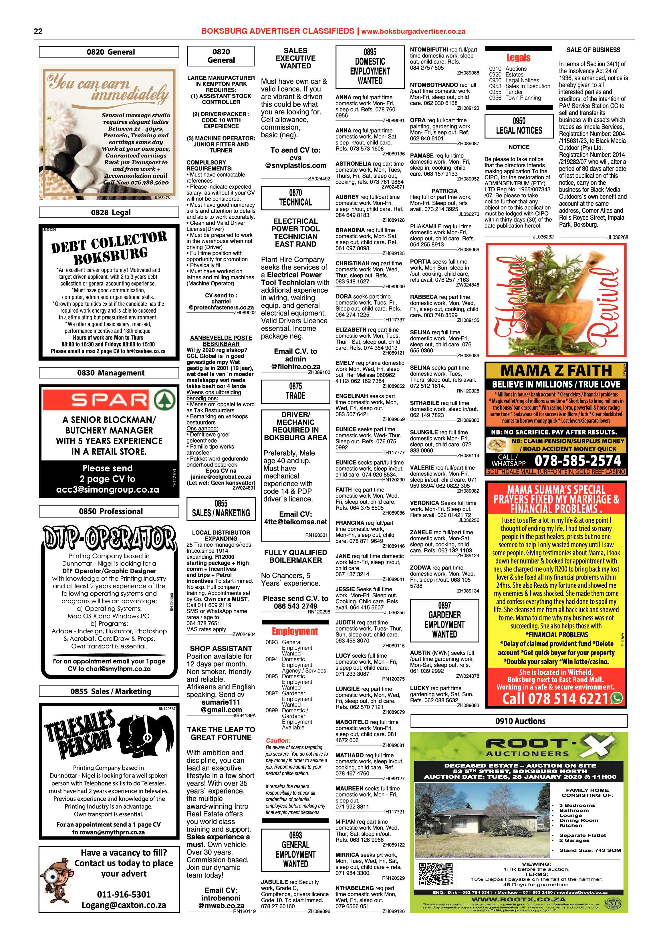 Boksburg Advertiser 21 January 2020 page 22