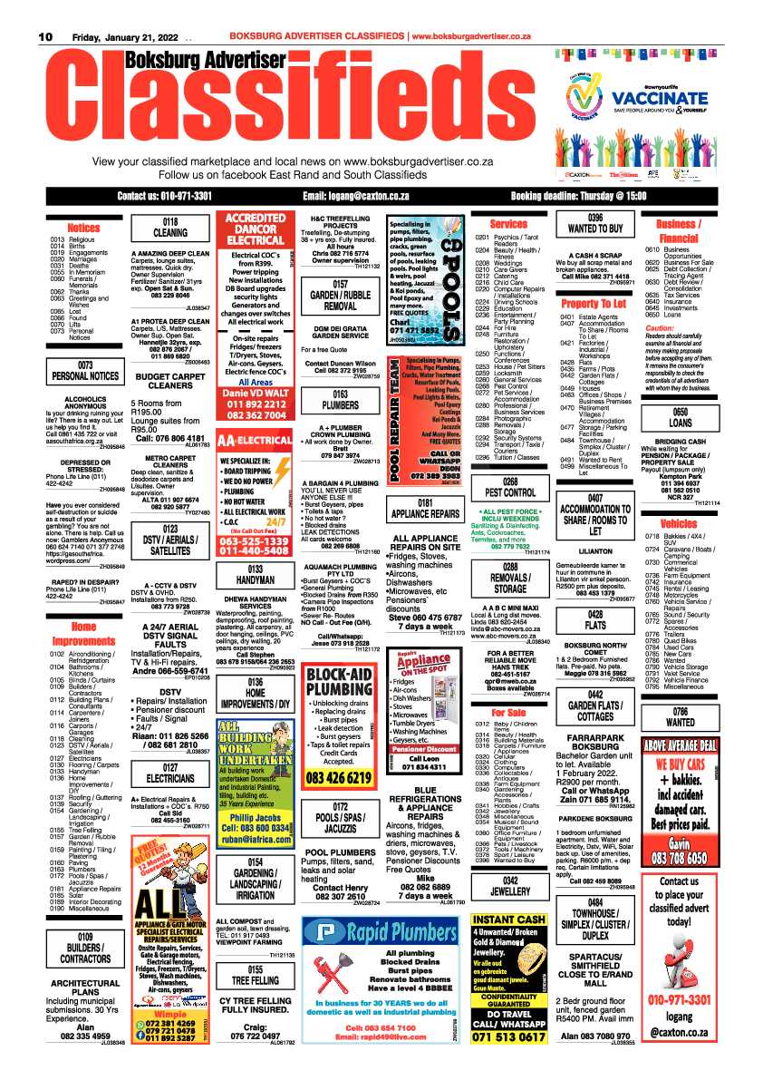 Boksburg Advertiser 21 January 2022 page 10