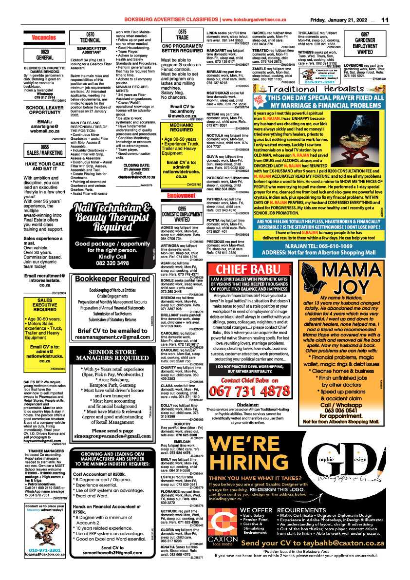 Boksburg Advertiser 21 January 2022 page 11
