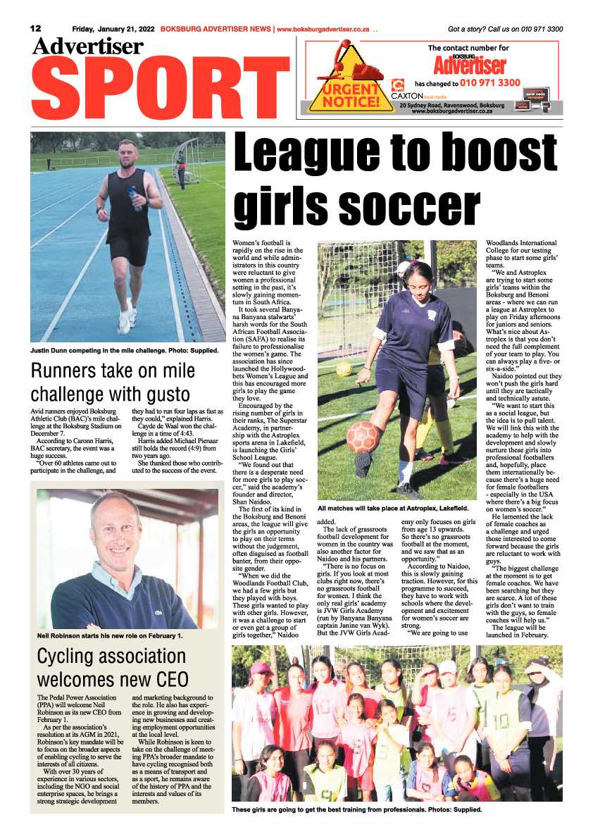 Boksburg Advertiser 21 January 2022 page 12