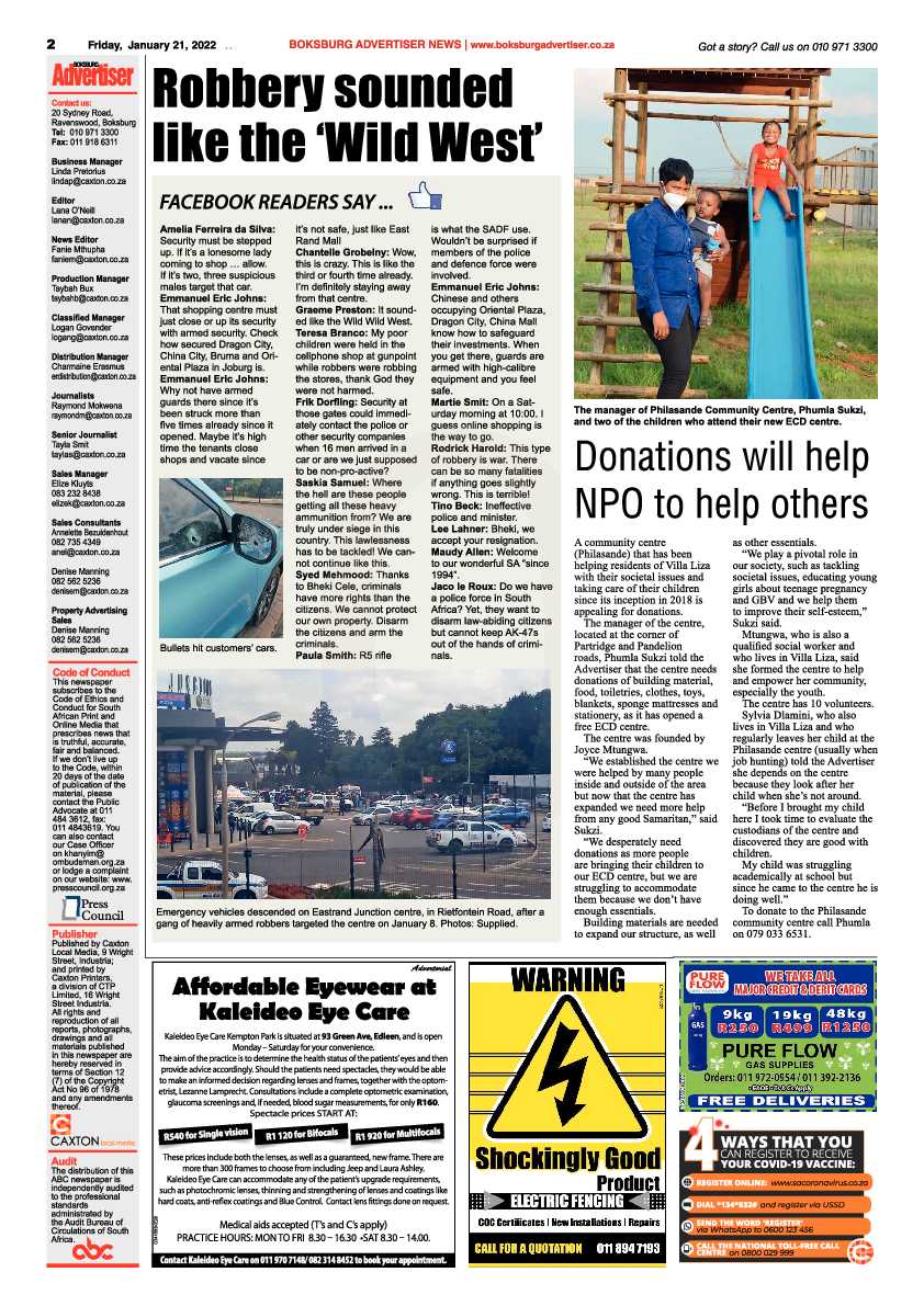 Boksburg Advertiser 21 January 2022 page 2