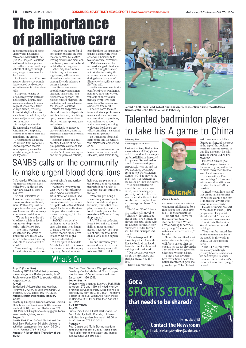 Boksburg Advertiser 21 July 2023 page 10