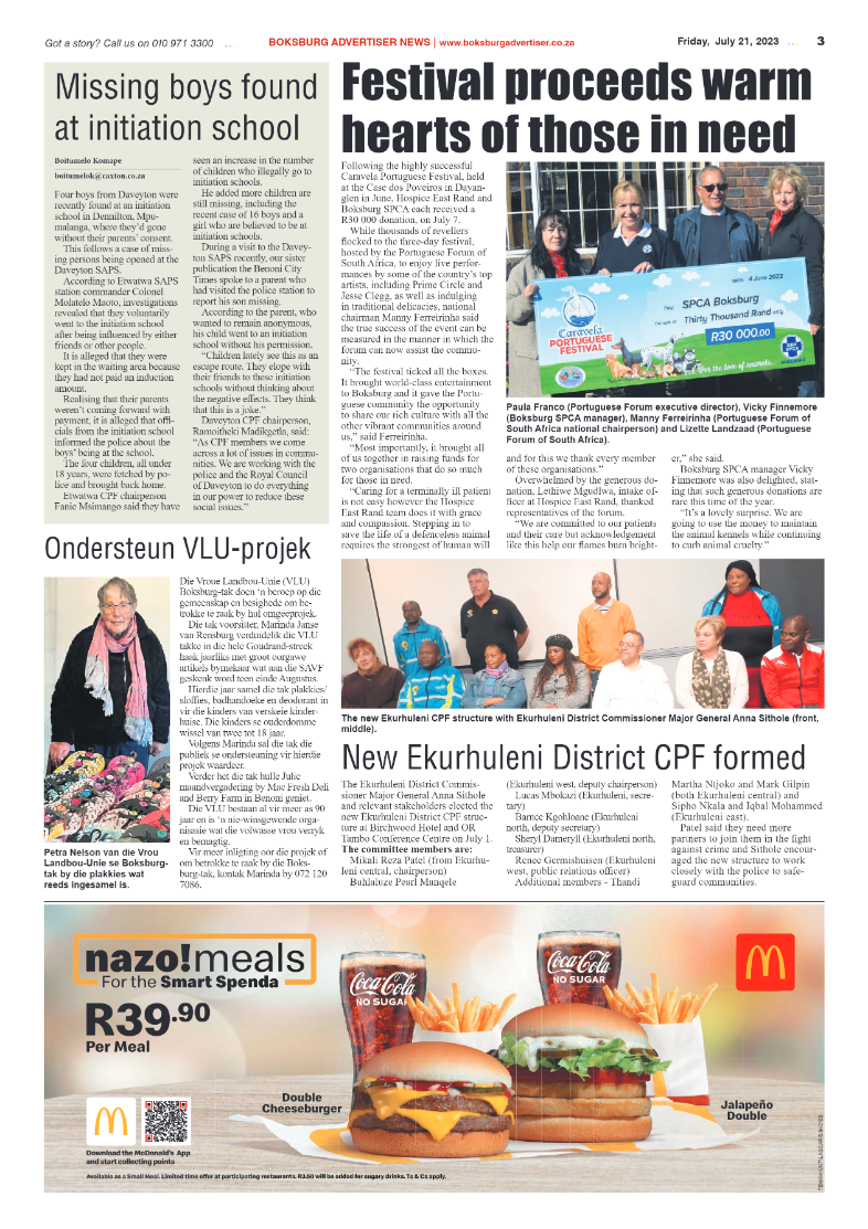 Boksburg Advertiser 21 July 2023 page 3