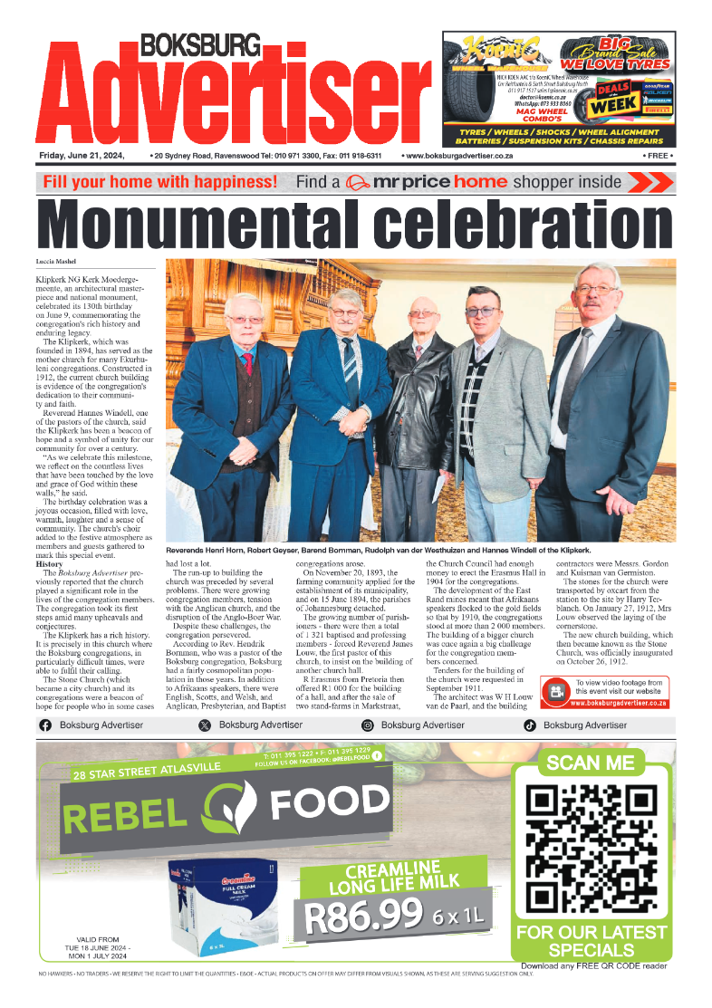 Boksburg Advertiser 21 June 2024 page 1