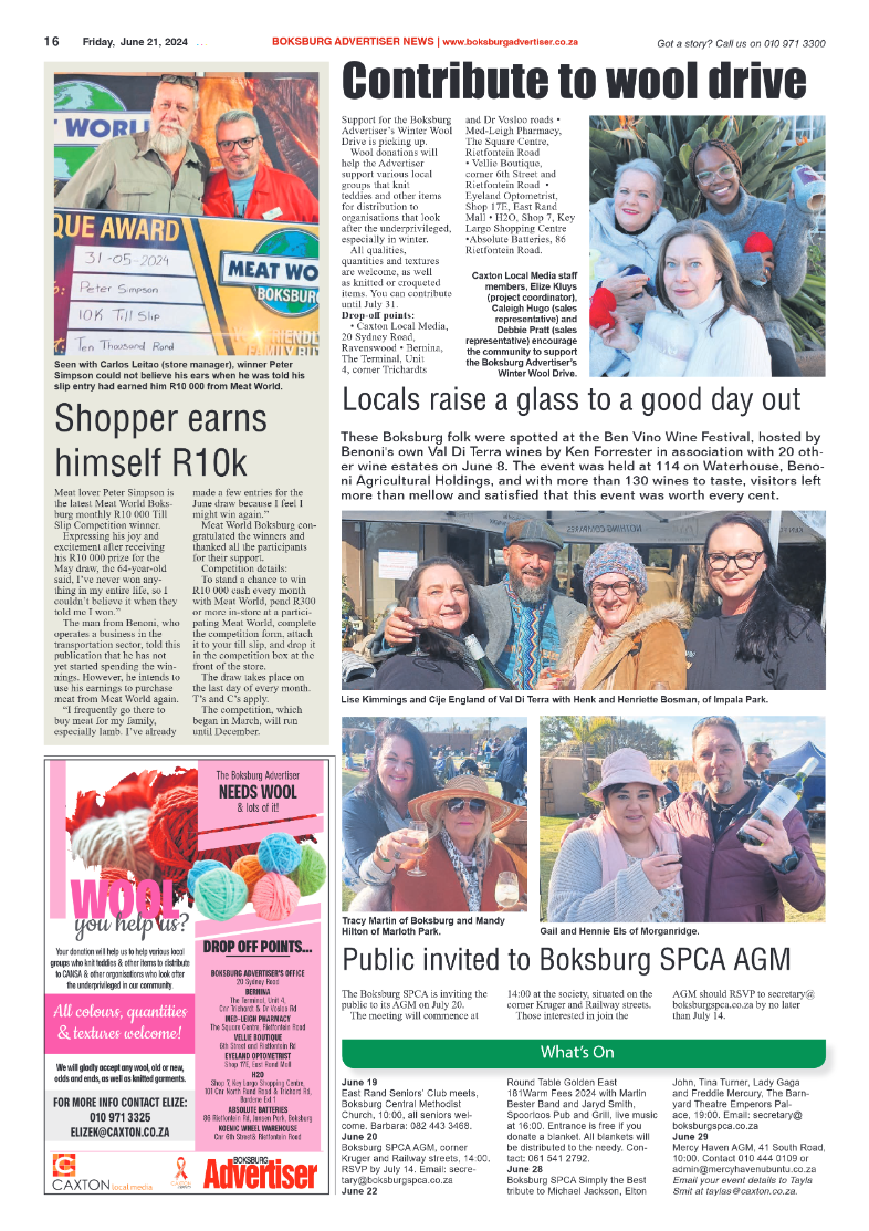 Boksburg Advertiser 21 June 2024 page 16