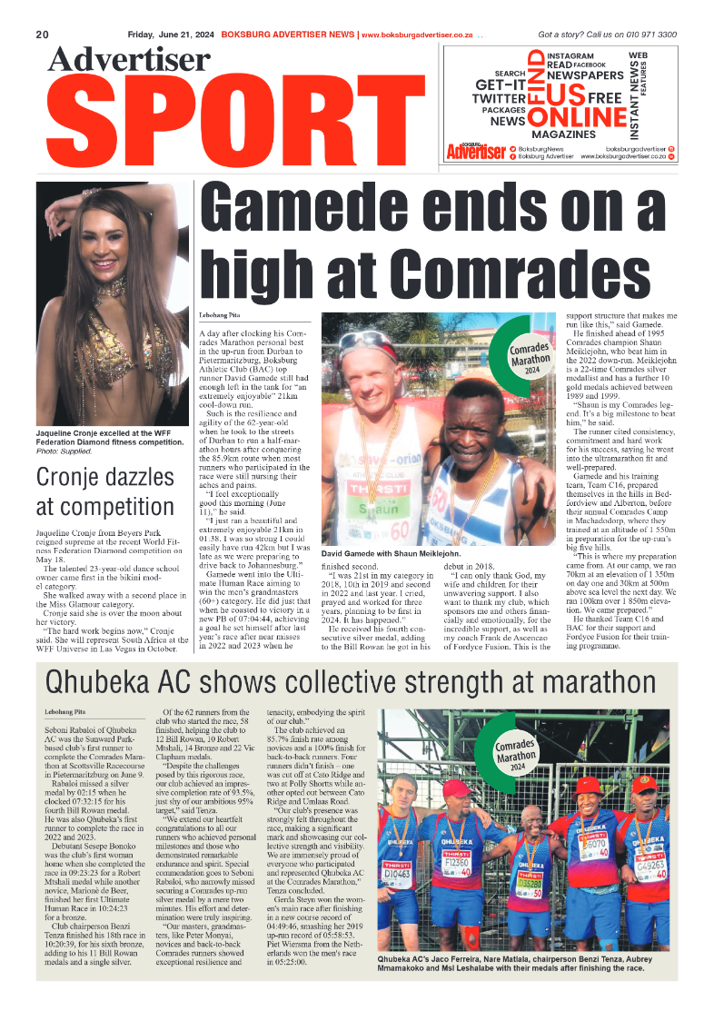 Boksburg Advertiser 21 June 2024 page 20