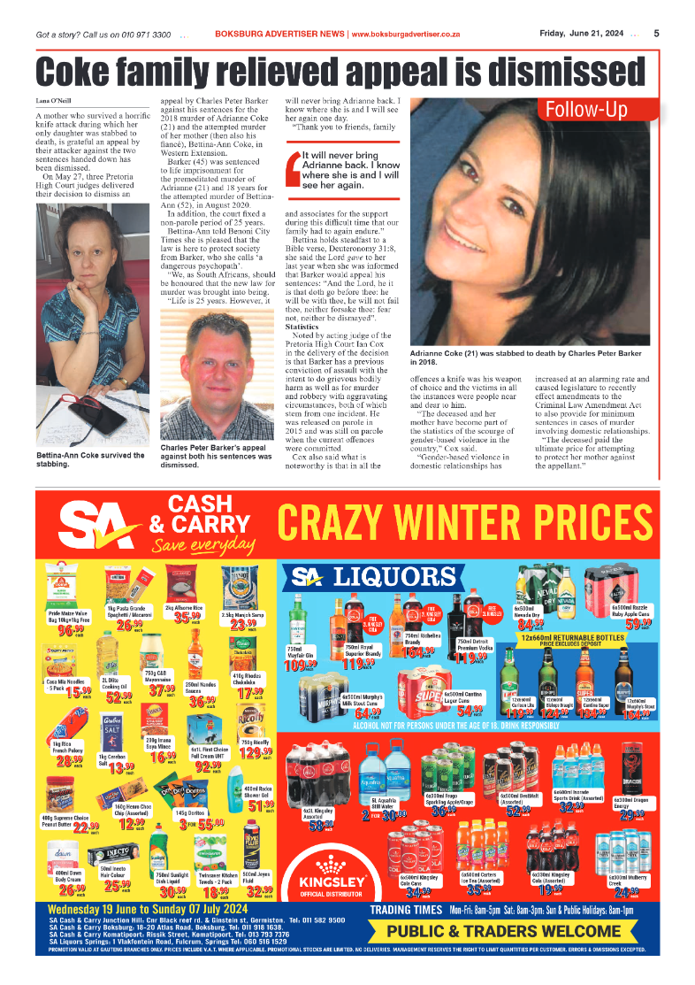 Boksburg Advertiser 21 June 2024 page 5