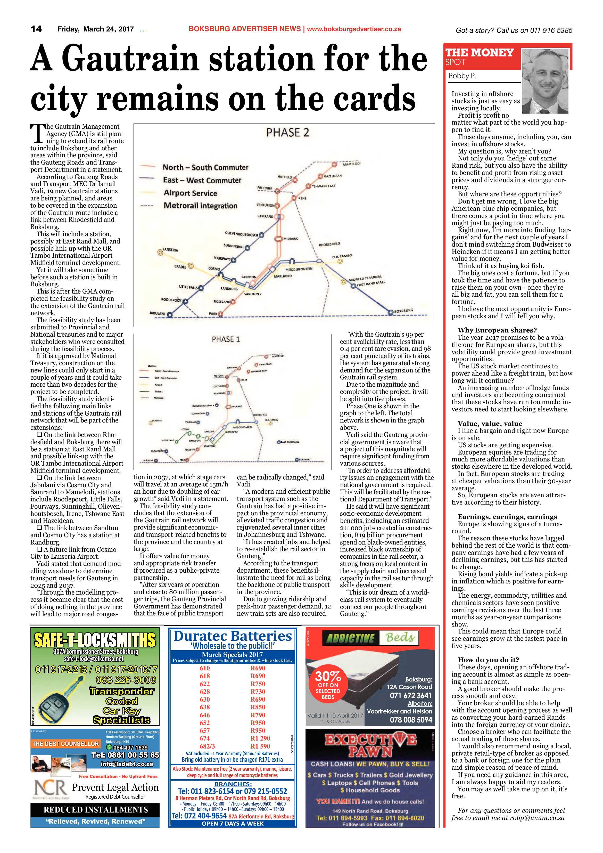 Boksburg Advertiser 21 March 2017 page 14