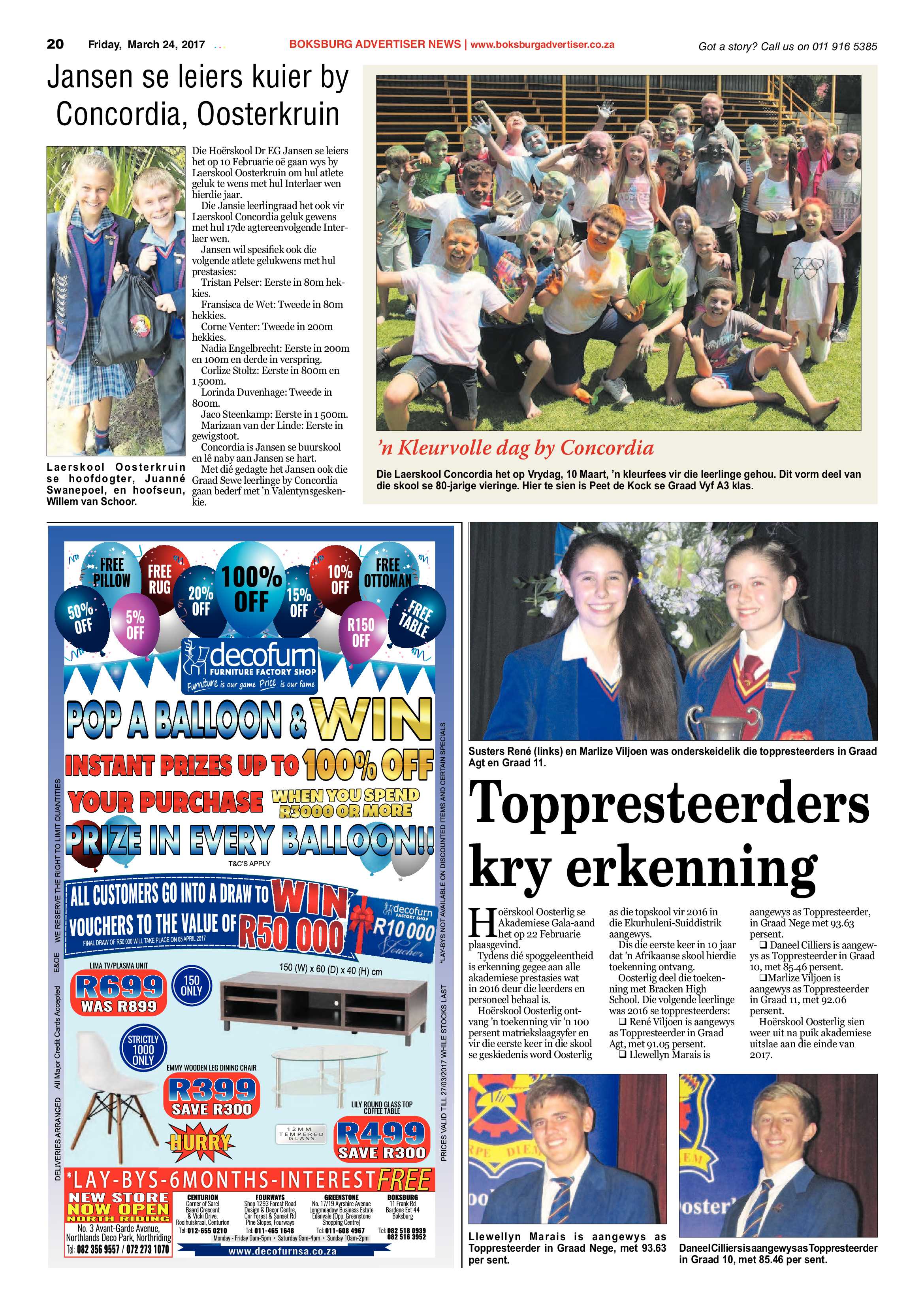 Boksburg Advertiser 21 March 2017 page 20