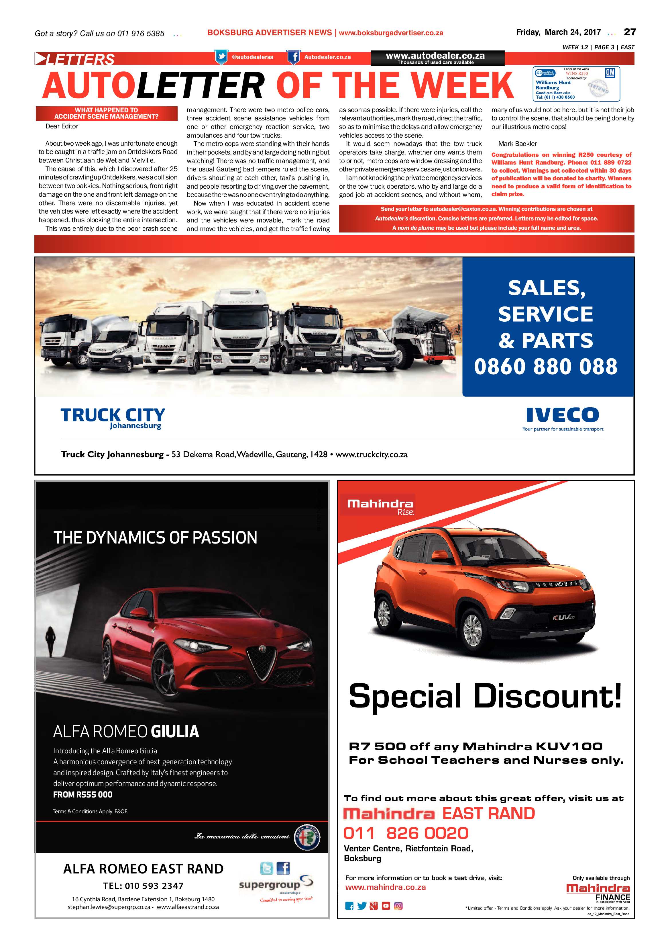 Boksburg Advertiser 21 March 2017 page 27