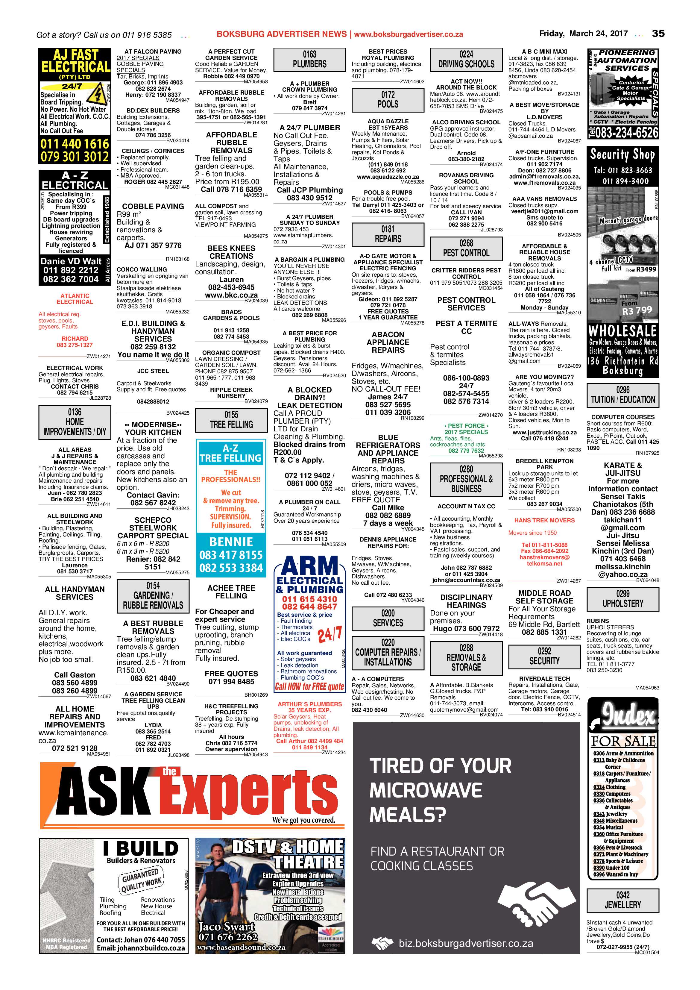 Boksburg Advertiser 21 March 2017 page 35
