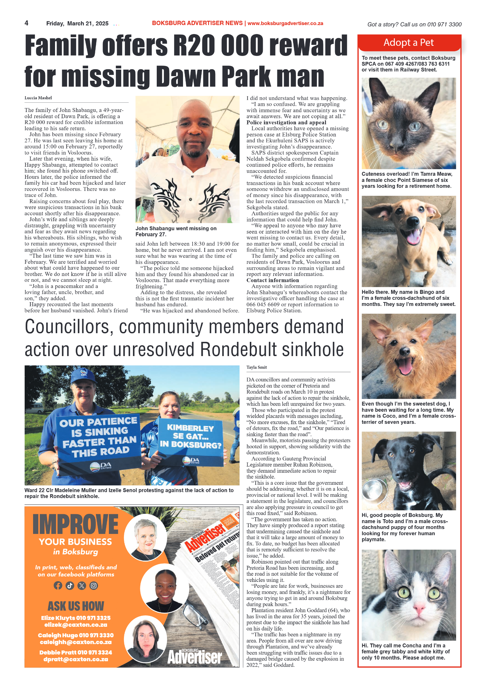 Boksburg Advertiser 21 March 2025 page 4
