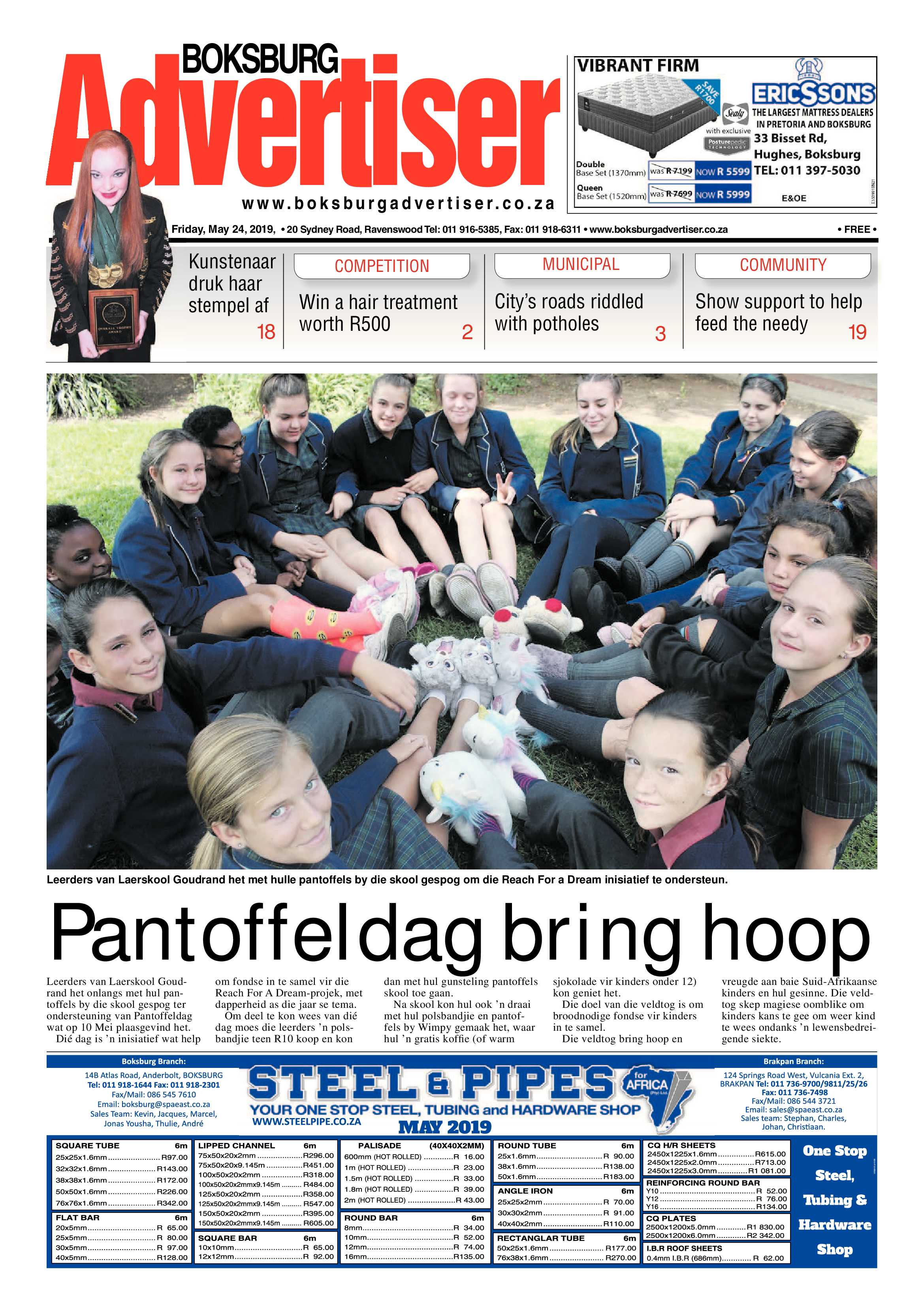 Boksburg Advertiser 21 May 2019 page 1