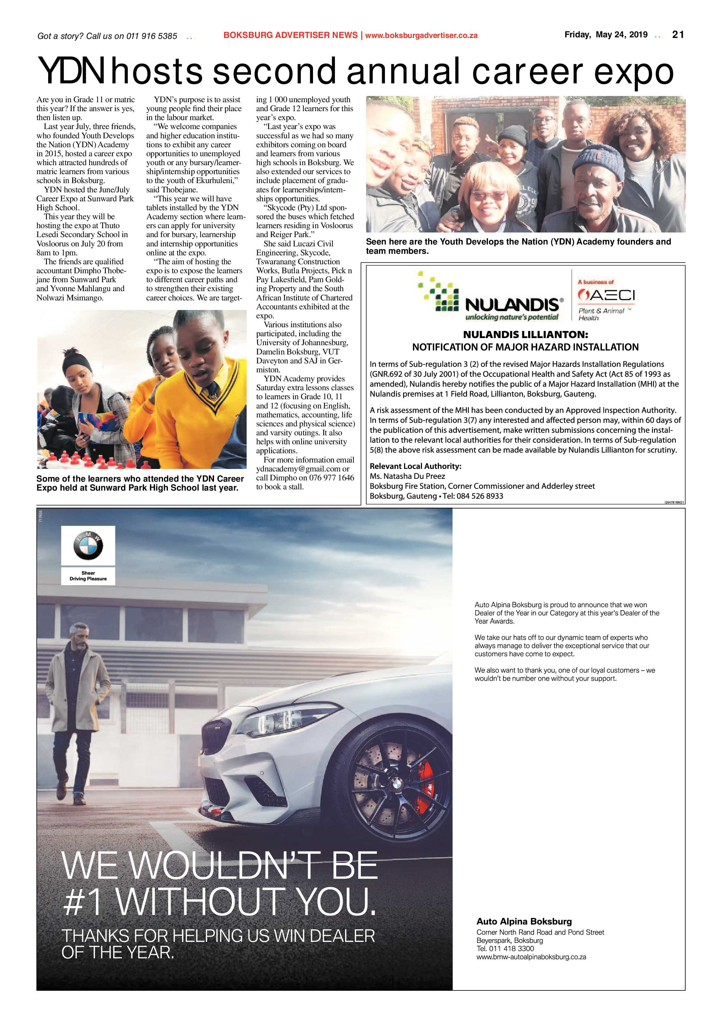 Boksburg Advertiser 21 May 2019 page 21