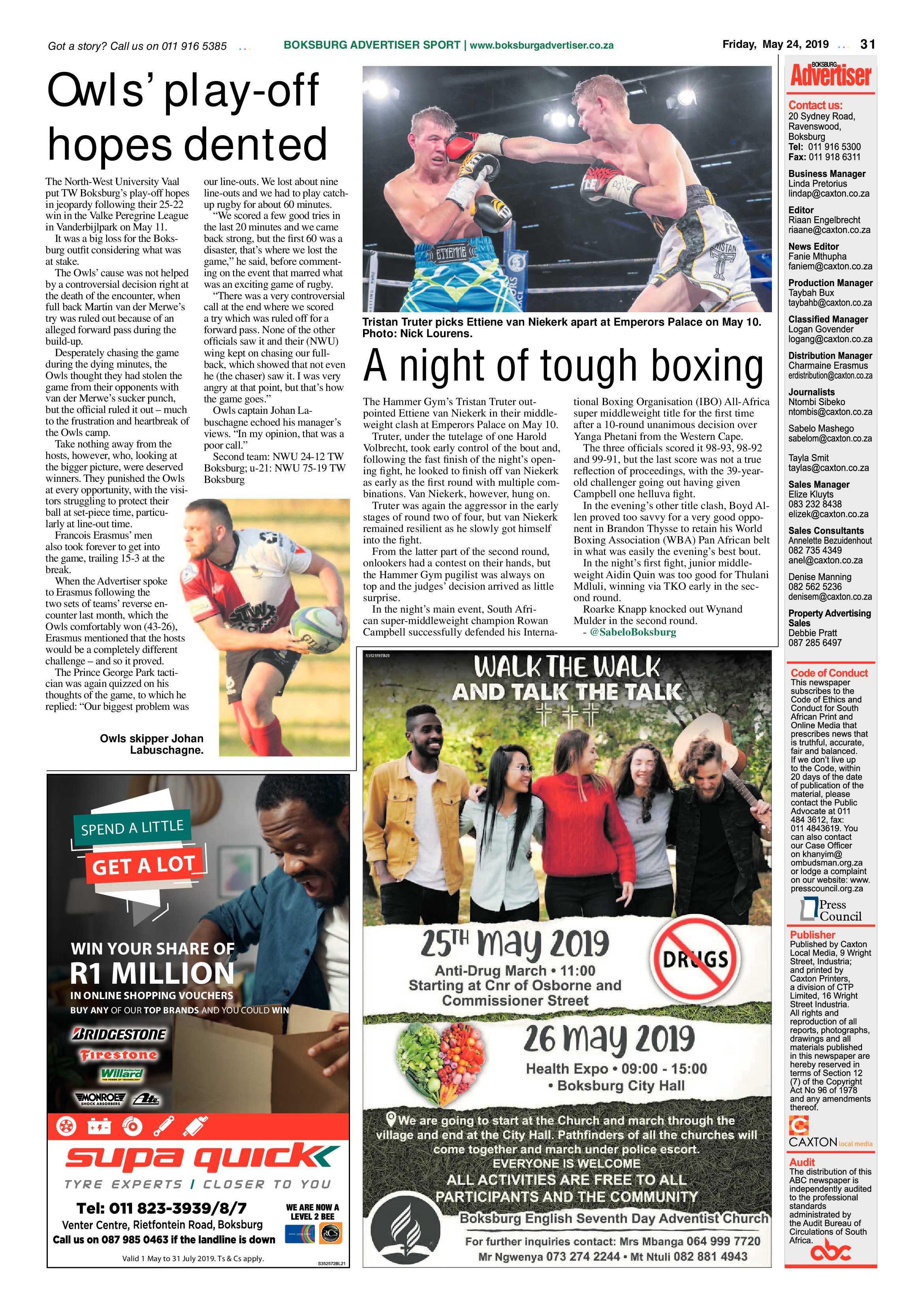 Boksburg Advertiser 21 May 2019 page 31