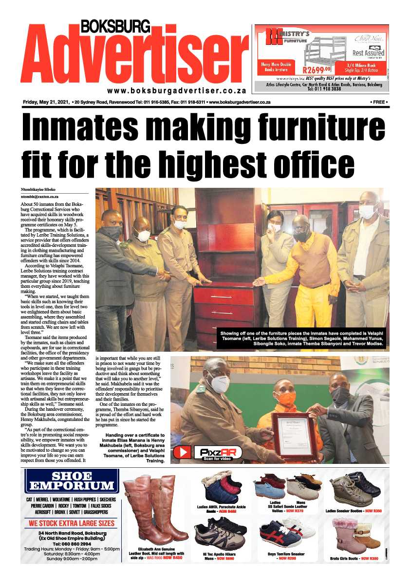 Boksburg Advertiser 21 May 2021 page 1