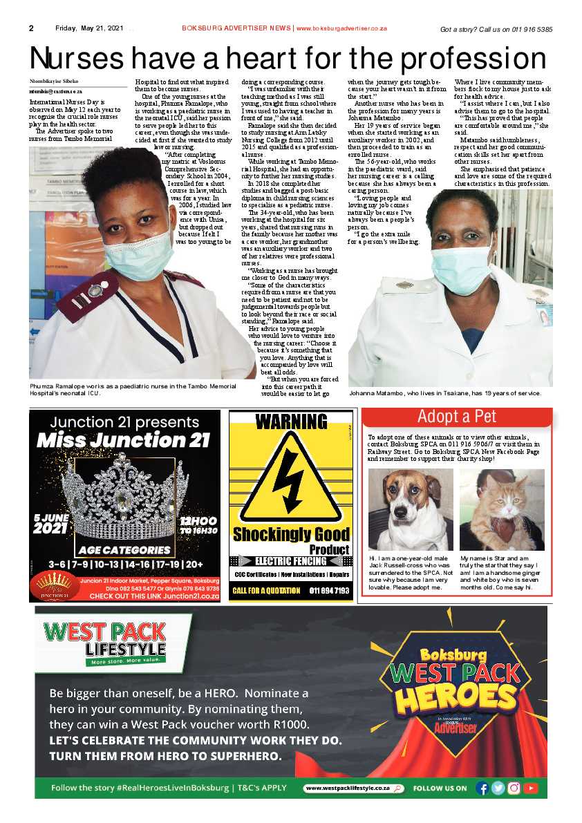 Boksburg Advertiser 21 May 2021 page 2