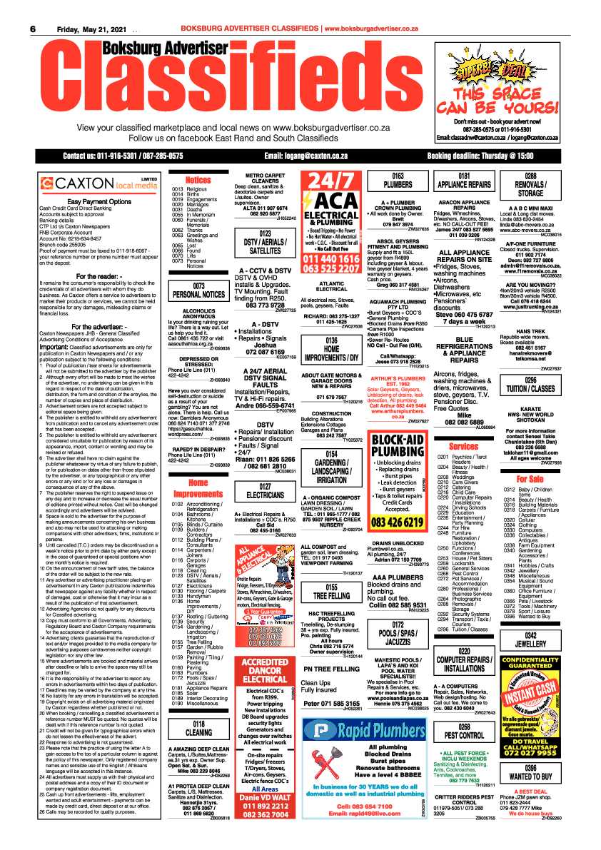 Boksburg Advertiser 21 May 2021 page 6