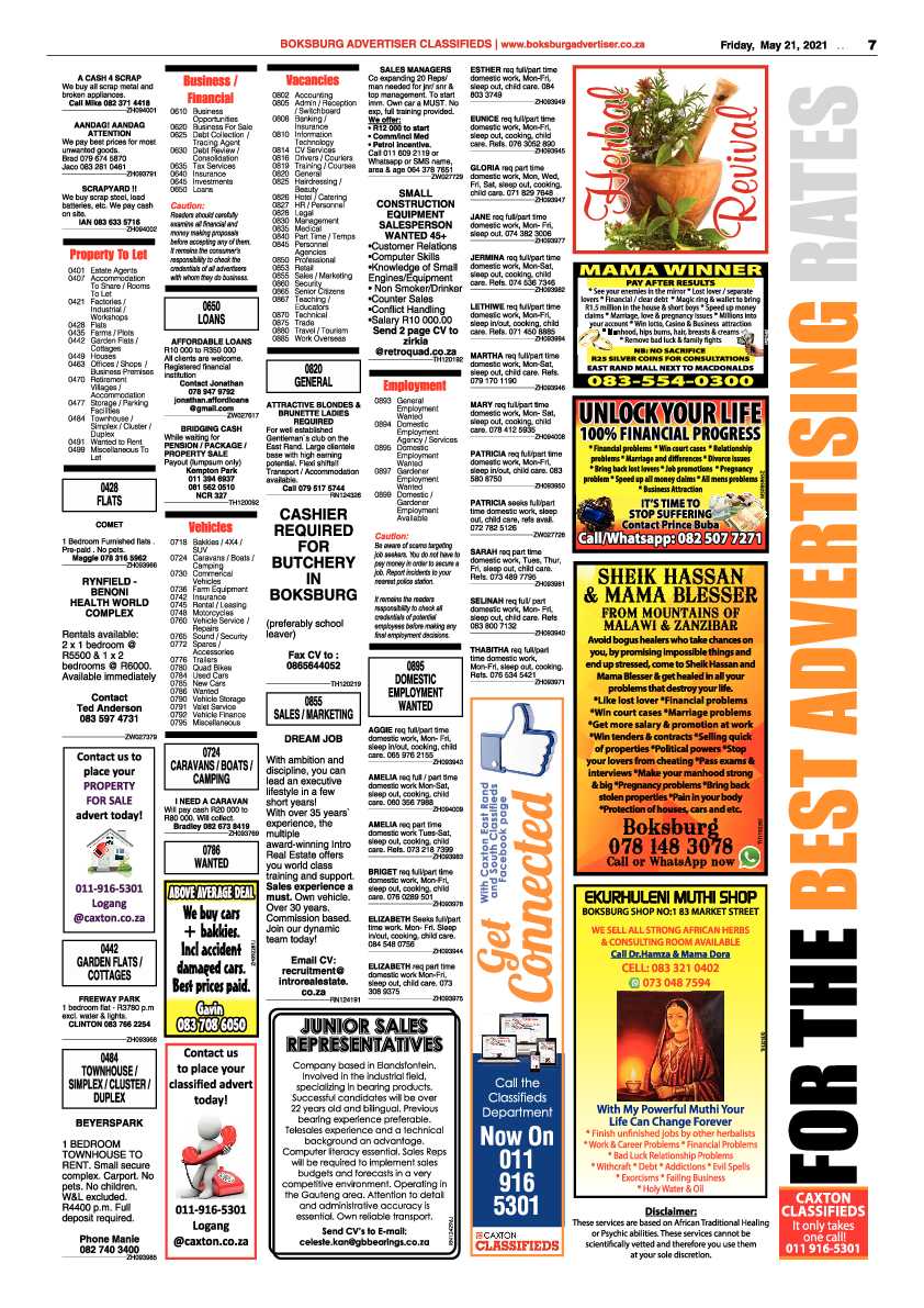 Boksburg Advertiser 21 May 2021 page 7