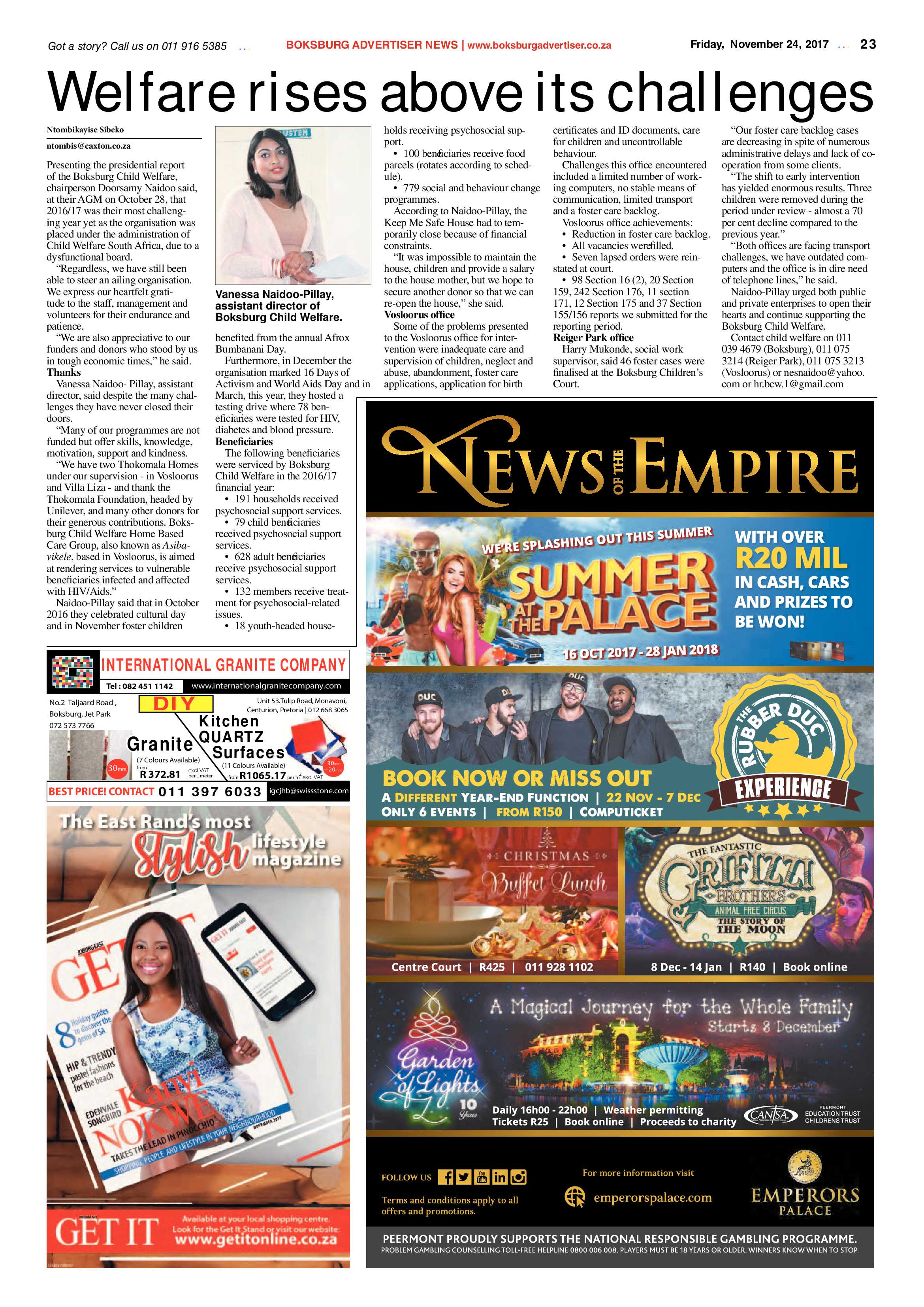 Boksburg Advertiser 21 November 2017 page 23