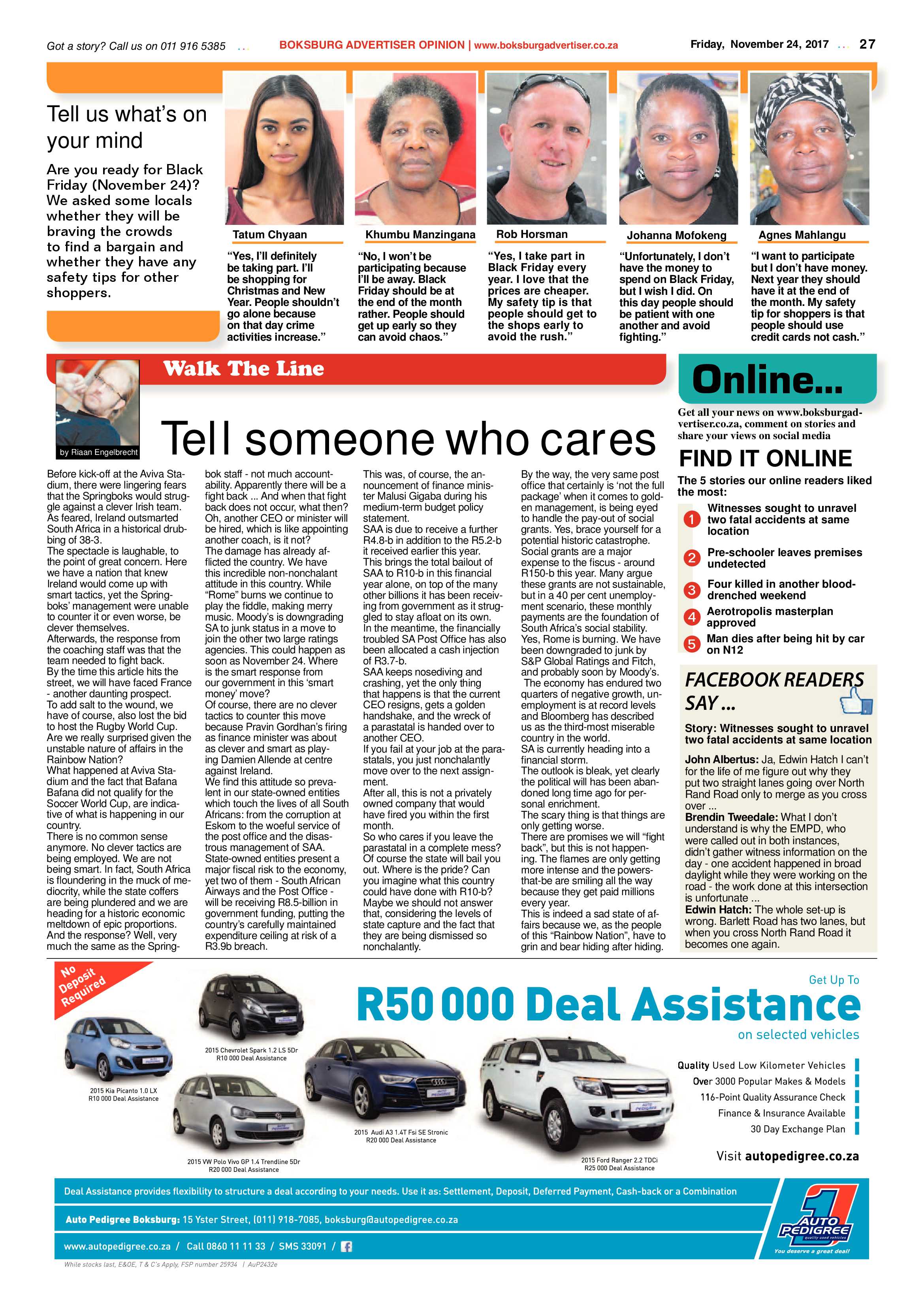 Boksburg Advertiser 21 November 2017 page 27