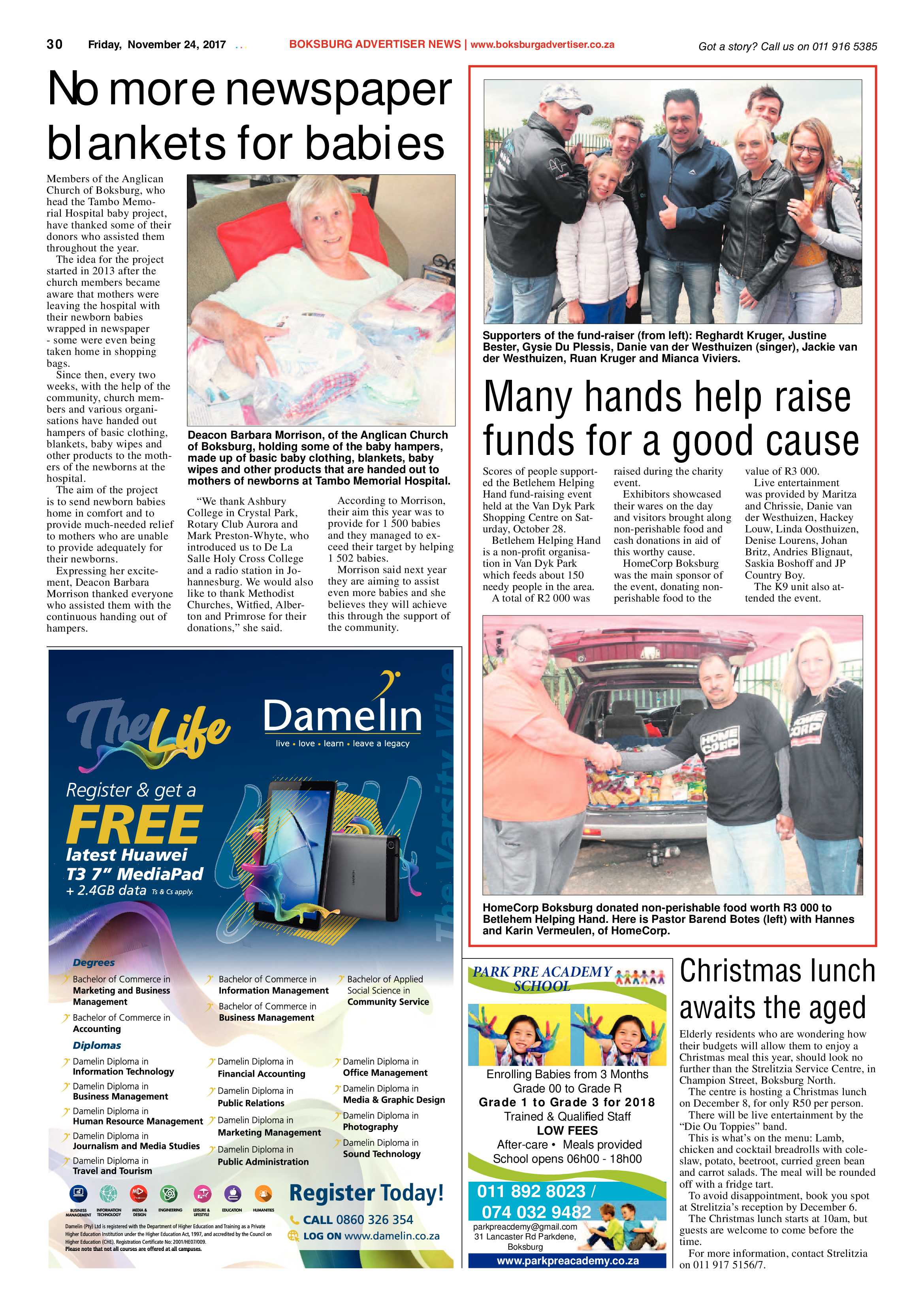 Boksburg Advertiser 21 November 2017 page 30